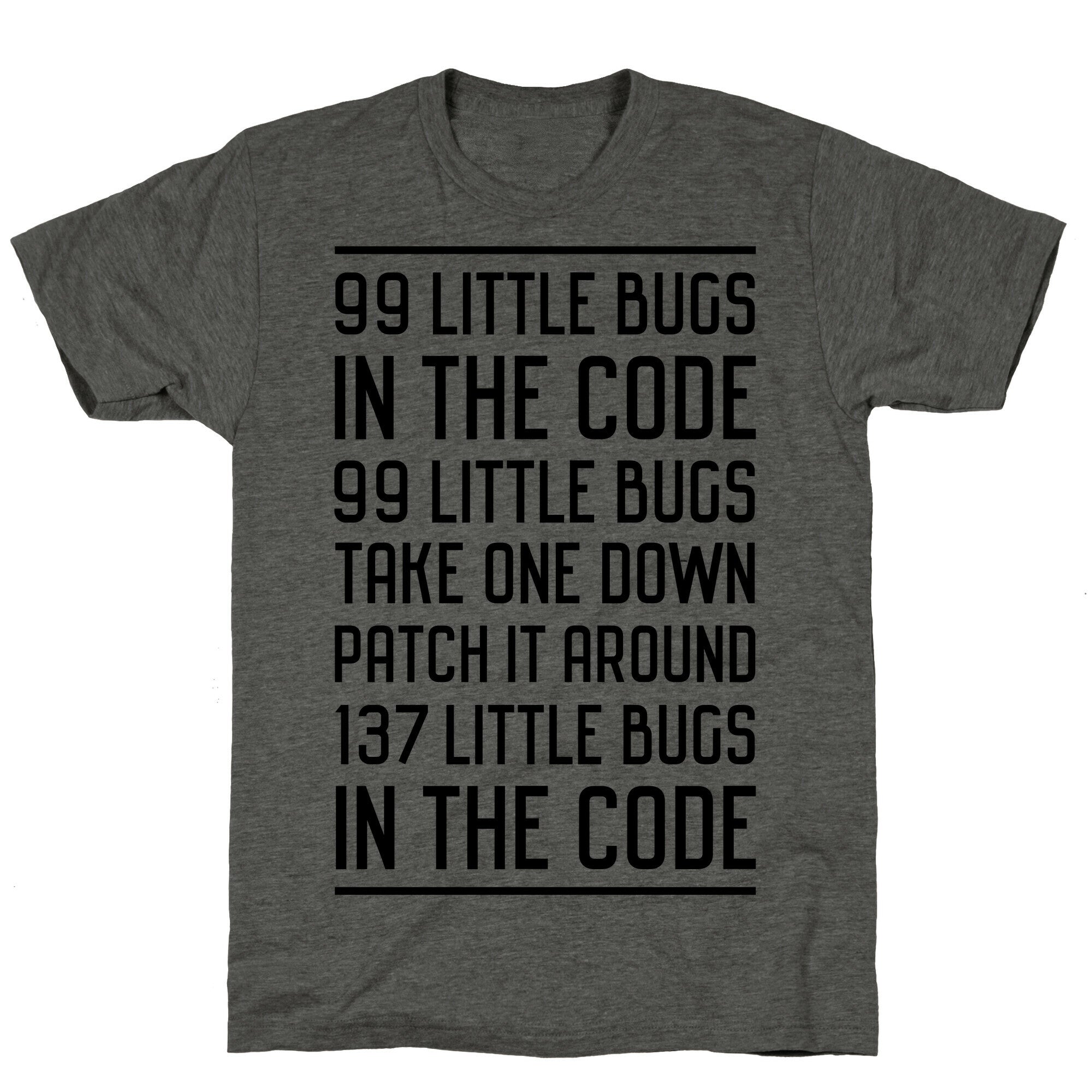 99 Little Bugs in the Code Unisex Triblend Tee Hoodie, Sweatshirt | PureTeeCo.com (Image 2)