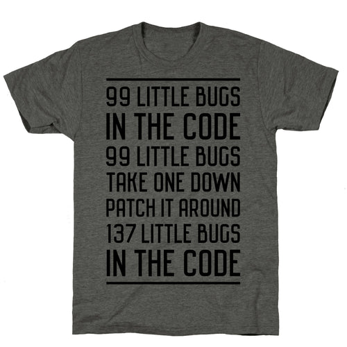 99 Little Bugs in the Code Unisex Triblend Tee Hoodie, Sweatshirt | PureTeeCo.com (Image 2)