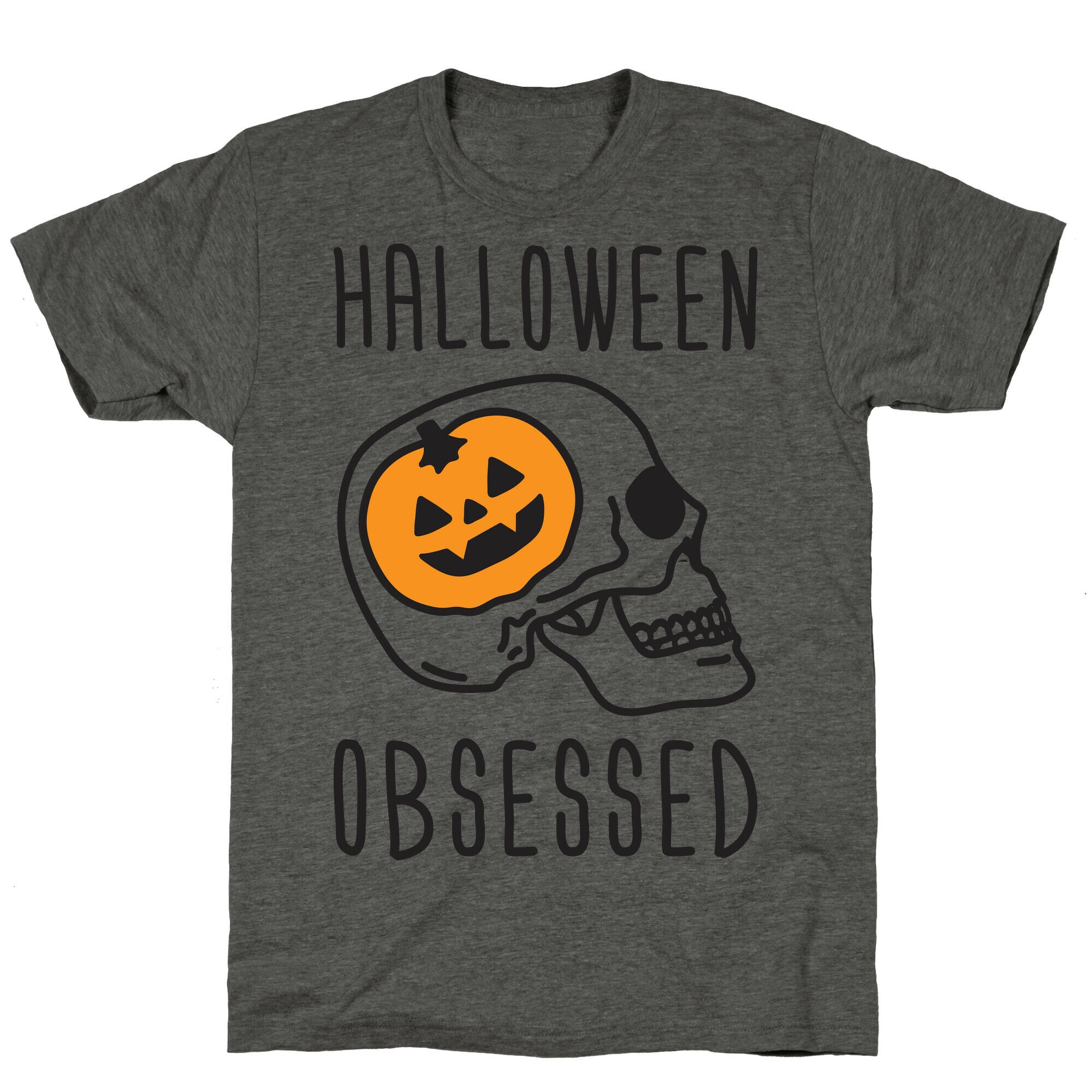 Halloween Obsessed Unisex Triblend Tee Hoodie, Sweatshirt | PureTeeCo.com (Image 2)