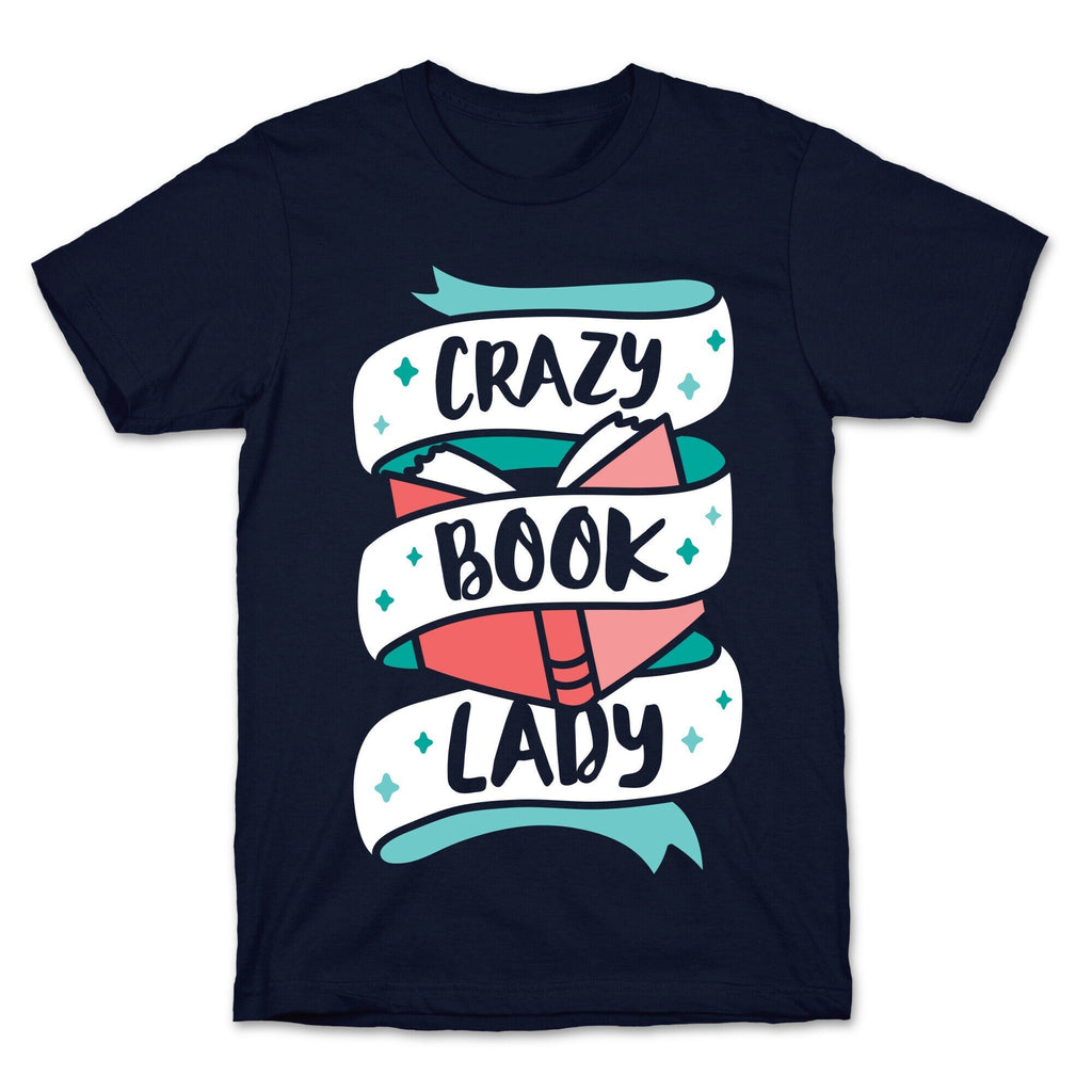 Crazy Book Lady T-Shirt Hoodie, Sweatshirt | PureTeeCo.com (Image 4)