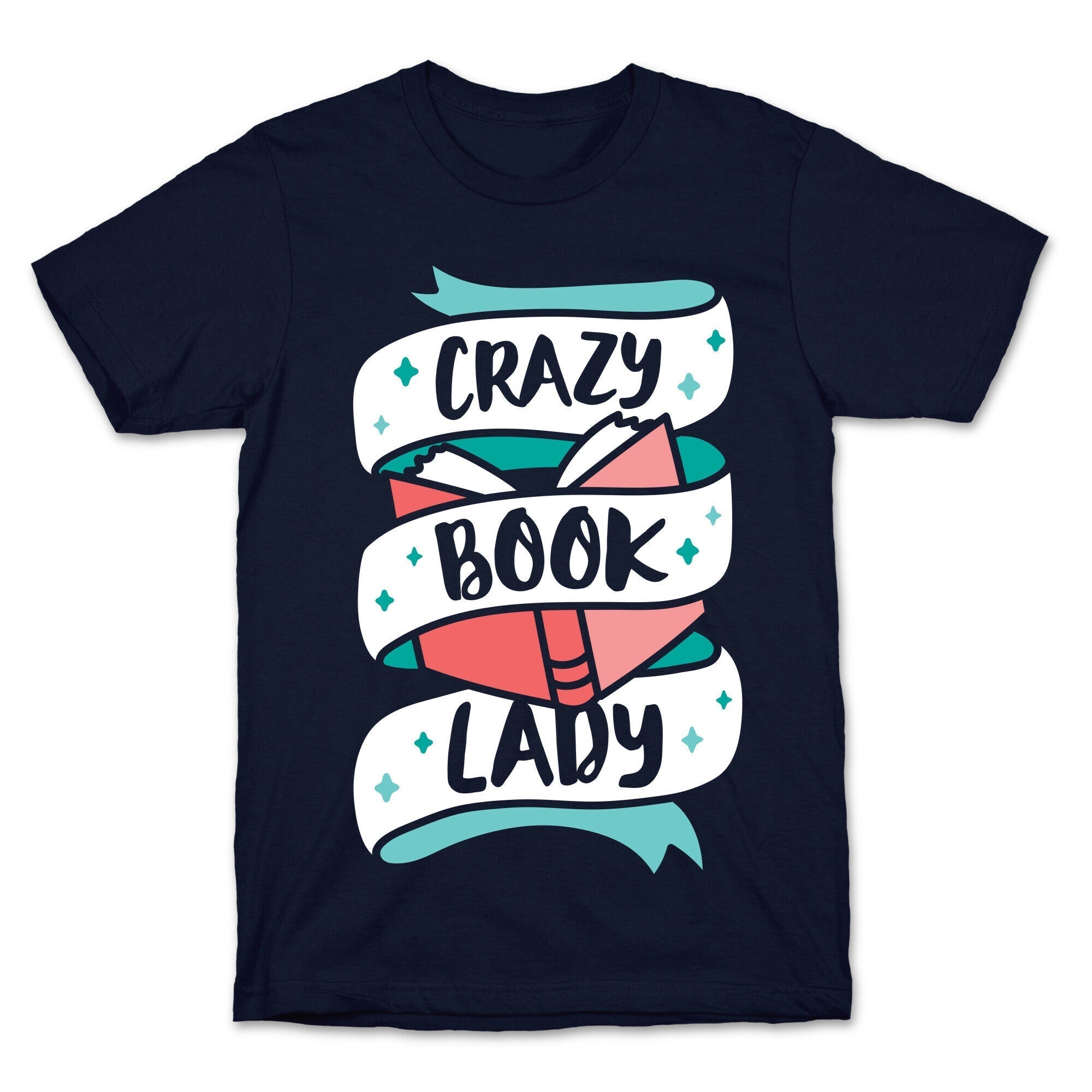 Crazy Book Lady T-Shirt Hoodie, Sweatshirt | PureTeeCo.com (Image 4)