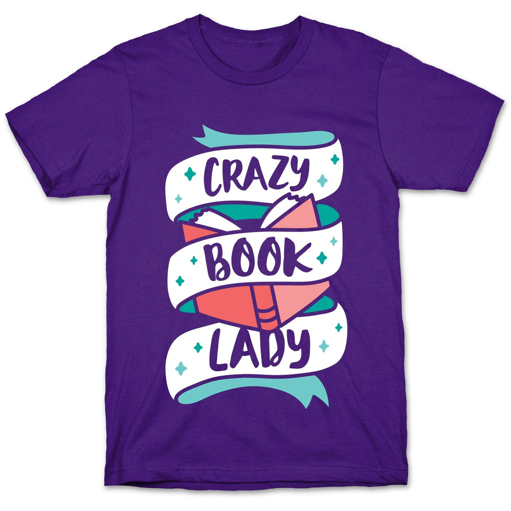 Crazy Book Lady T-Shirt Hoodie, Sweatshirt | PureTeeCo.com (Image 5)