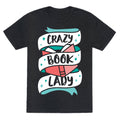 Crazy Book Lady Unisex Triblend Tee Hoodie, Sweatshirt | PureTeeCo.com (Image 1)