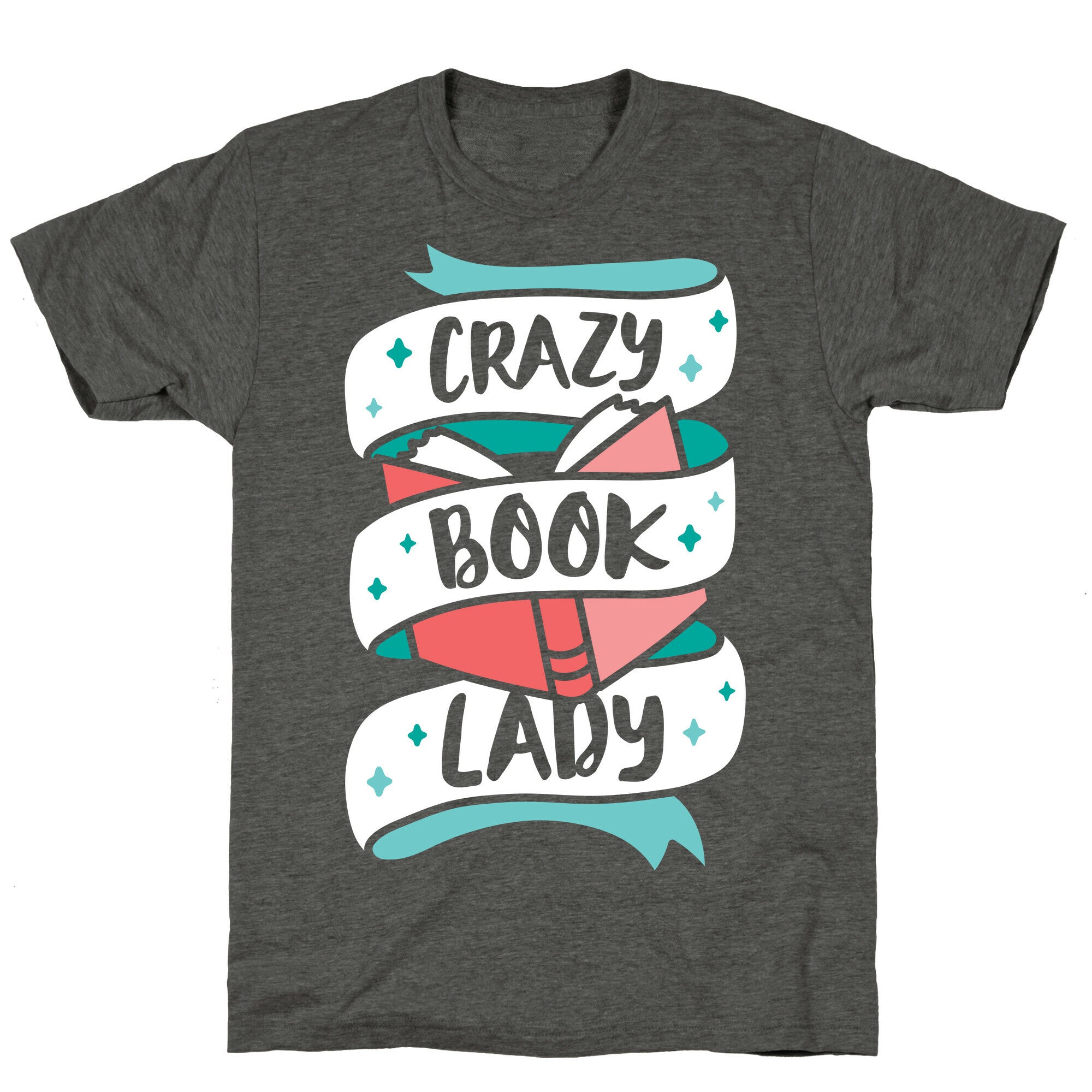 Crazy Book Lady Unisex Triblend Tee Hoodie, Sweatshirt | PureTeeCo.com (Image 3)
