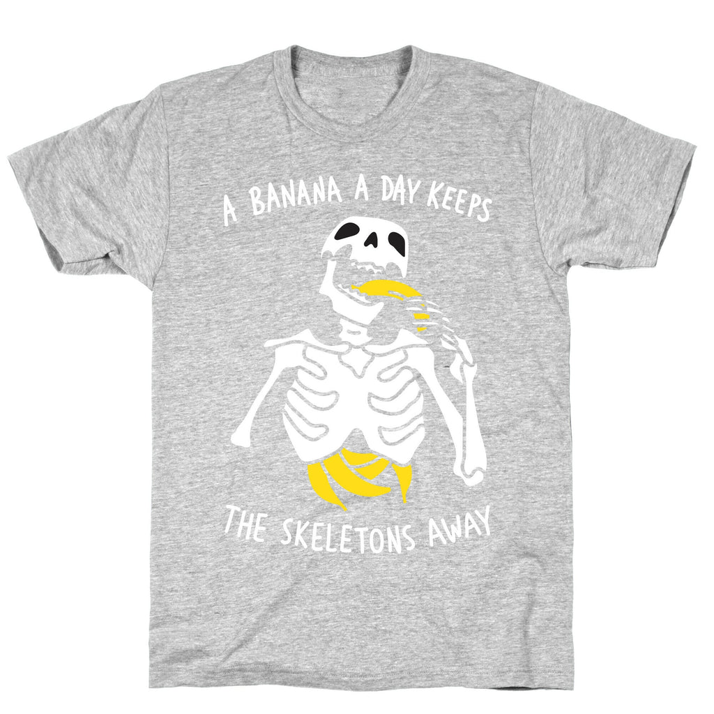 A Banana A Day Keeps The Skeletons Away T-Shirt Hoodie, Sweatshirt | PureTeeCo.com (Image 2)