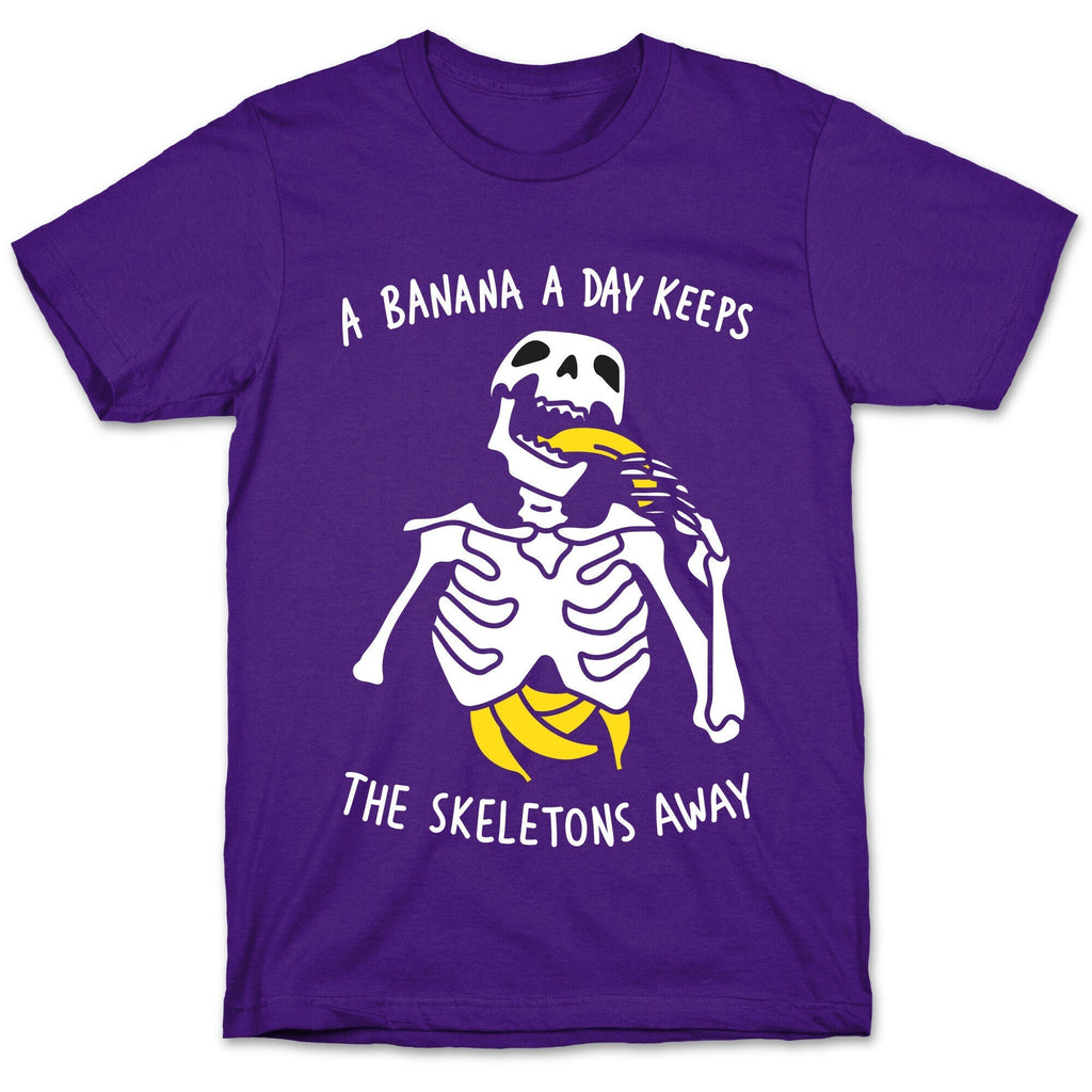 A Banana A Day Keeps The Skeletons Away T-Shirt Hoodie, Sweatshirt | PureTeeCo.com (Image 5)