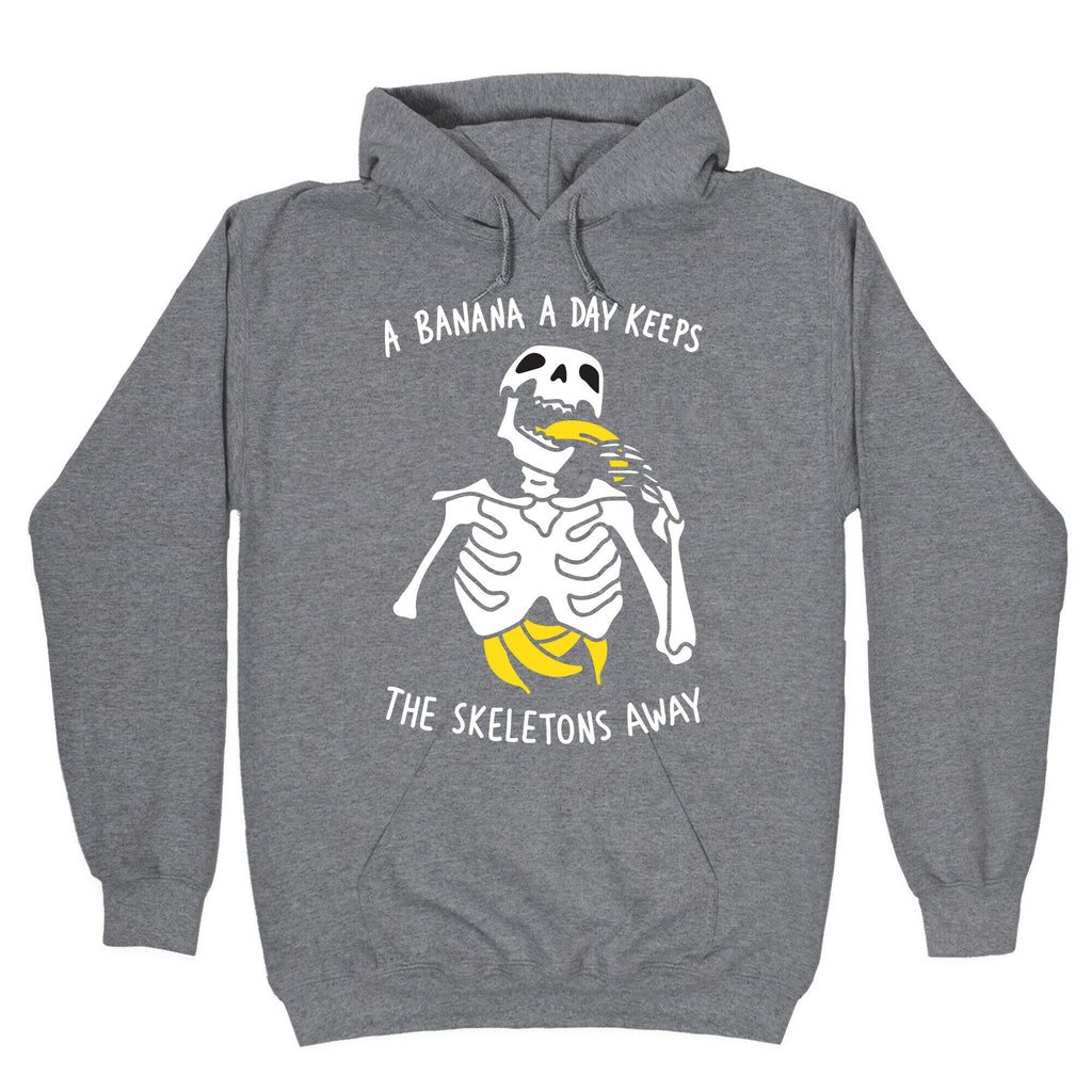 A Banana A Day Keeps The Skeletons Away Hoodie T-Shirts, Sweatshirt | PureTeeCo.com (Image 1)
