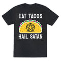 Eat Tacos Hail Satan Unisex Triblend Tee Hoodie, Sweatshirt | PureTeeCo.com (Image 1)