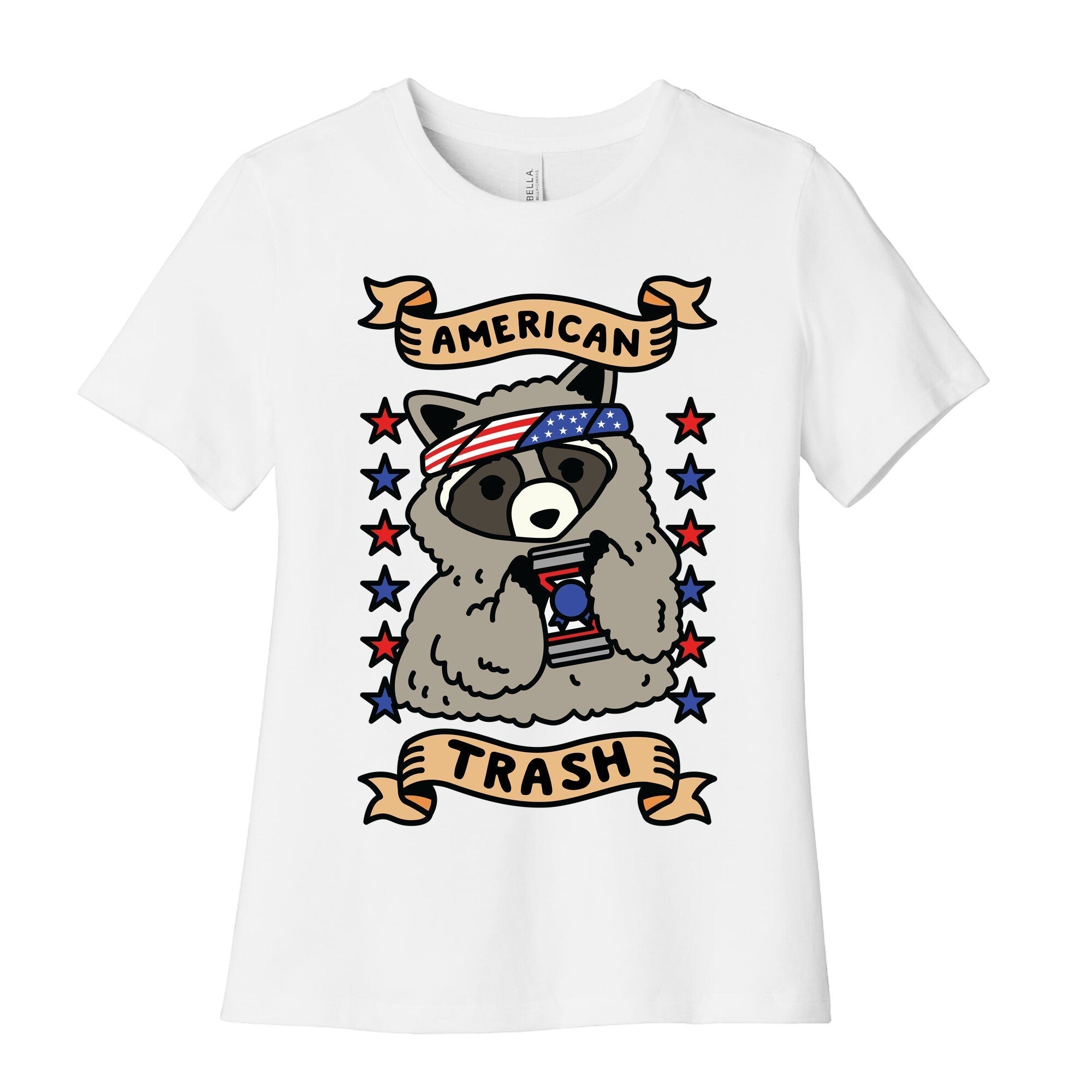 American Trash Women's Cotton Tee Hoodie, Sweatshirt | PureTeeCo.com (Image 1)