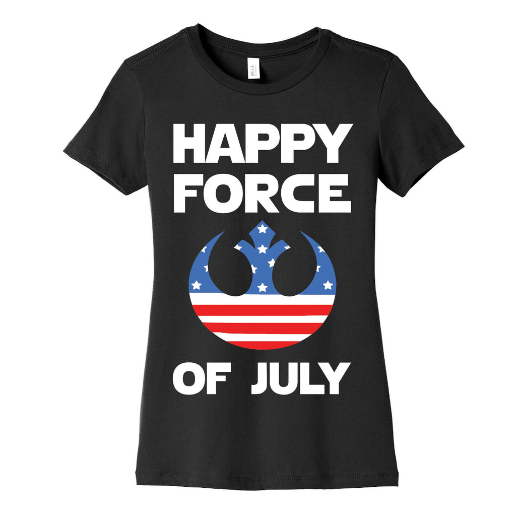Happy Force Of July Women's Cotton Tee Hoodie, Sweatshirt | PureTeeCo.com (Image 5)