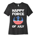 Happy Force Of July Women's Cotton Tee Hoodie, Sweatshirt | PureTeeCo.com (Image 1)
