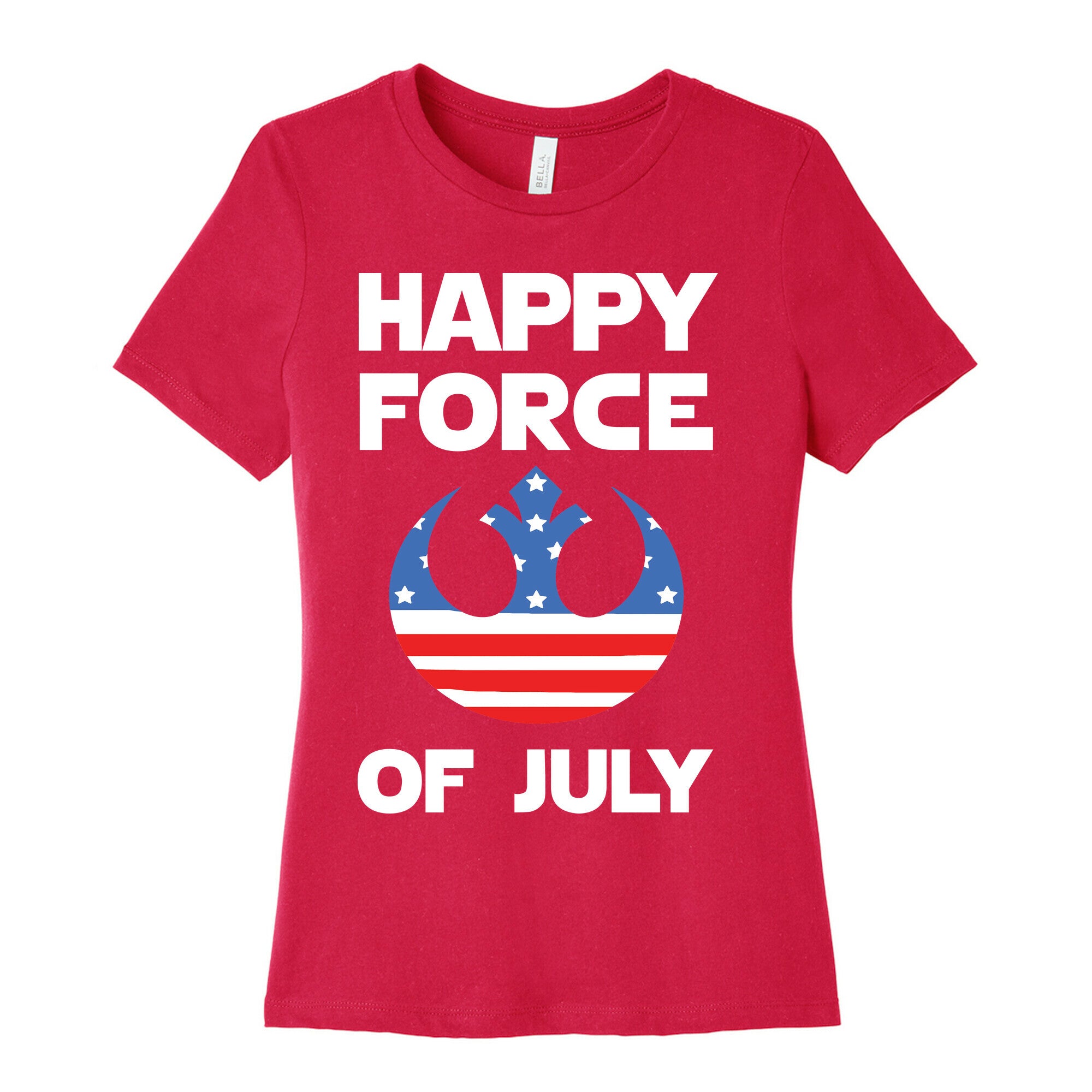 Happy Force Of July Women's Cotton Tee Hoodie, Sweatshirt | PureTeeCo.com (Image 2)