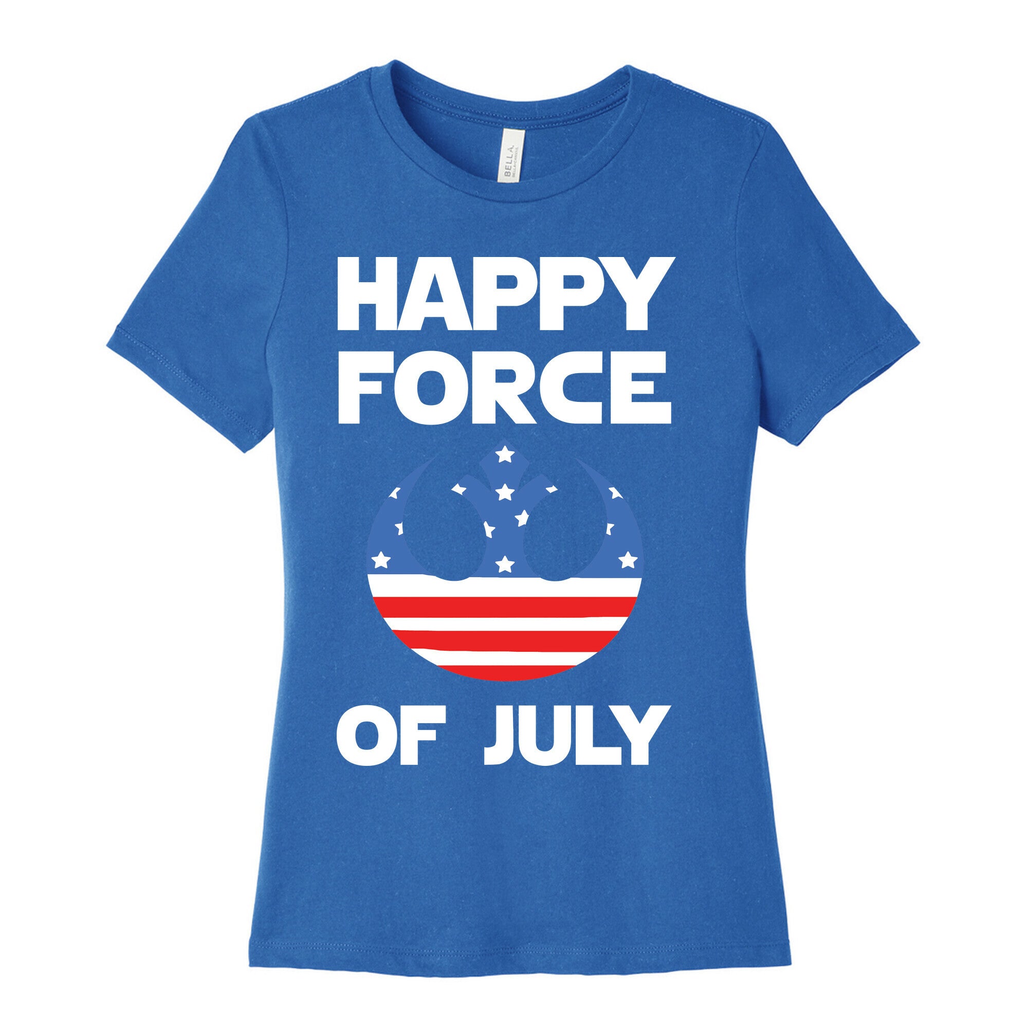 Happy Force Of July Women's Cotton Tee Hoodie, Sweatshirt | PureTeeCo.com (Image 3)