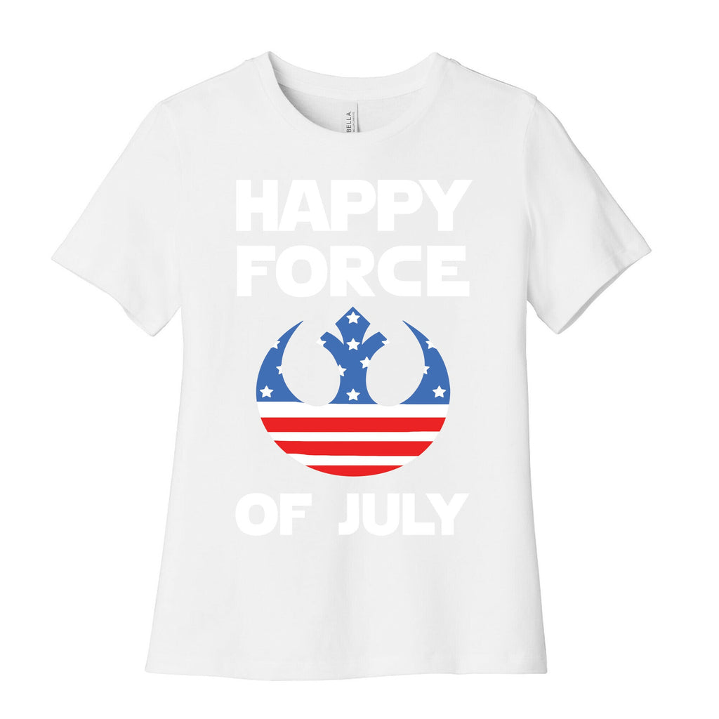 Happy Force Of July Women's Cotton Tee Hoodie, Sweatshirt | PureTeeCo.com (Image 4)