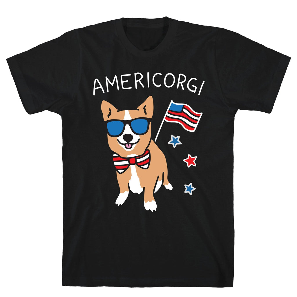 AmeriCorgi Patriotic Corgi T-Shirt Hoodie, Sweatshirt | PureTeeCo.com (Image 1)