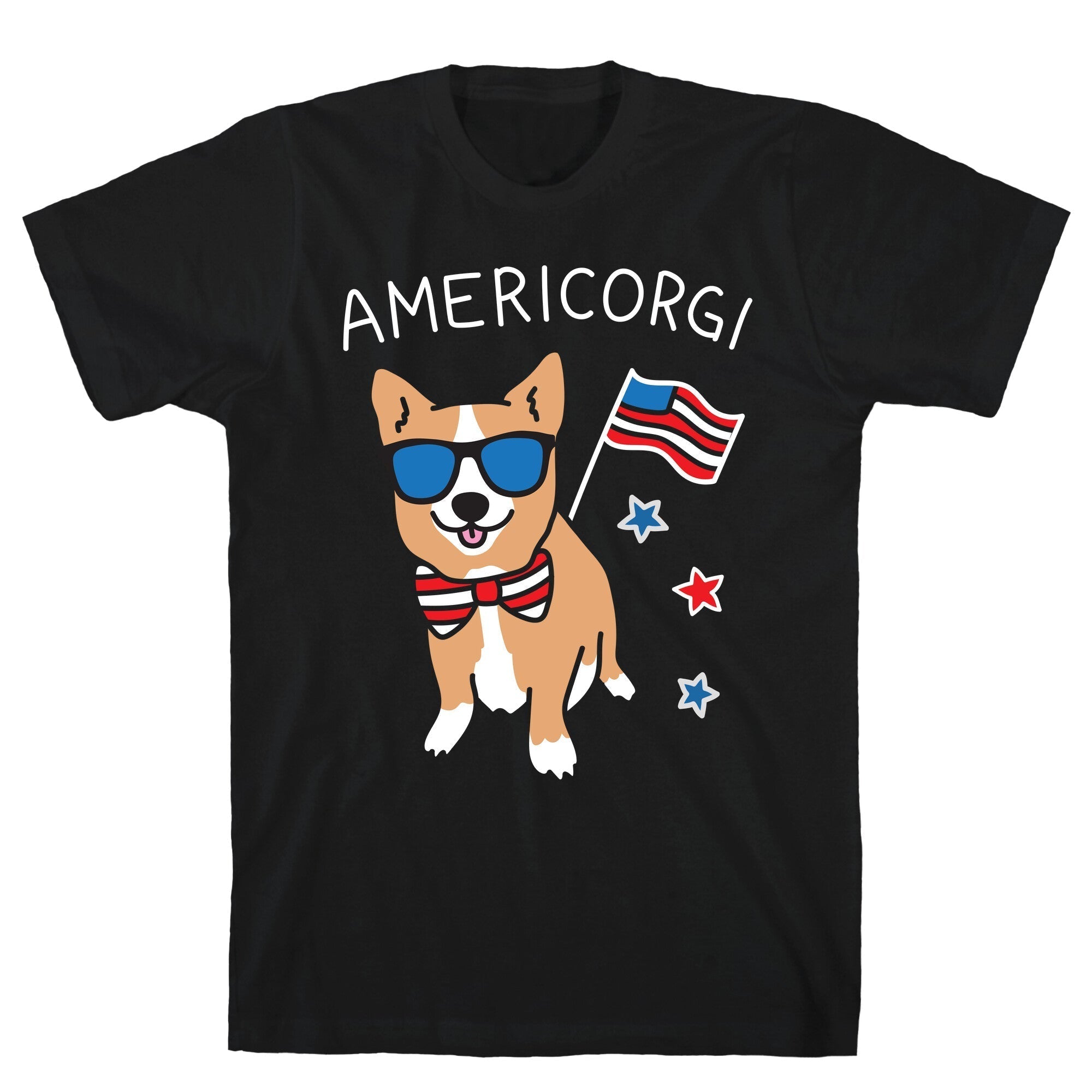 AmeriCorgi Patriotic Corgi T-Shirt Hoodie, Sweatshirt | PureTeeCo.com (Image 1)