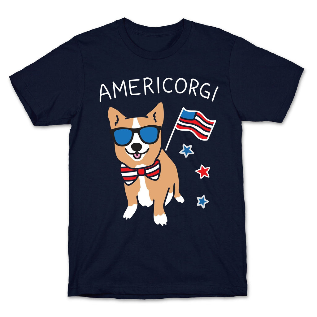 AmeriCorgi Patriotic Corgi T-Shirt Hoodie, Sweatshirt | PureTeeCo.com (Image 4)