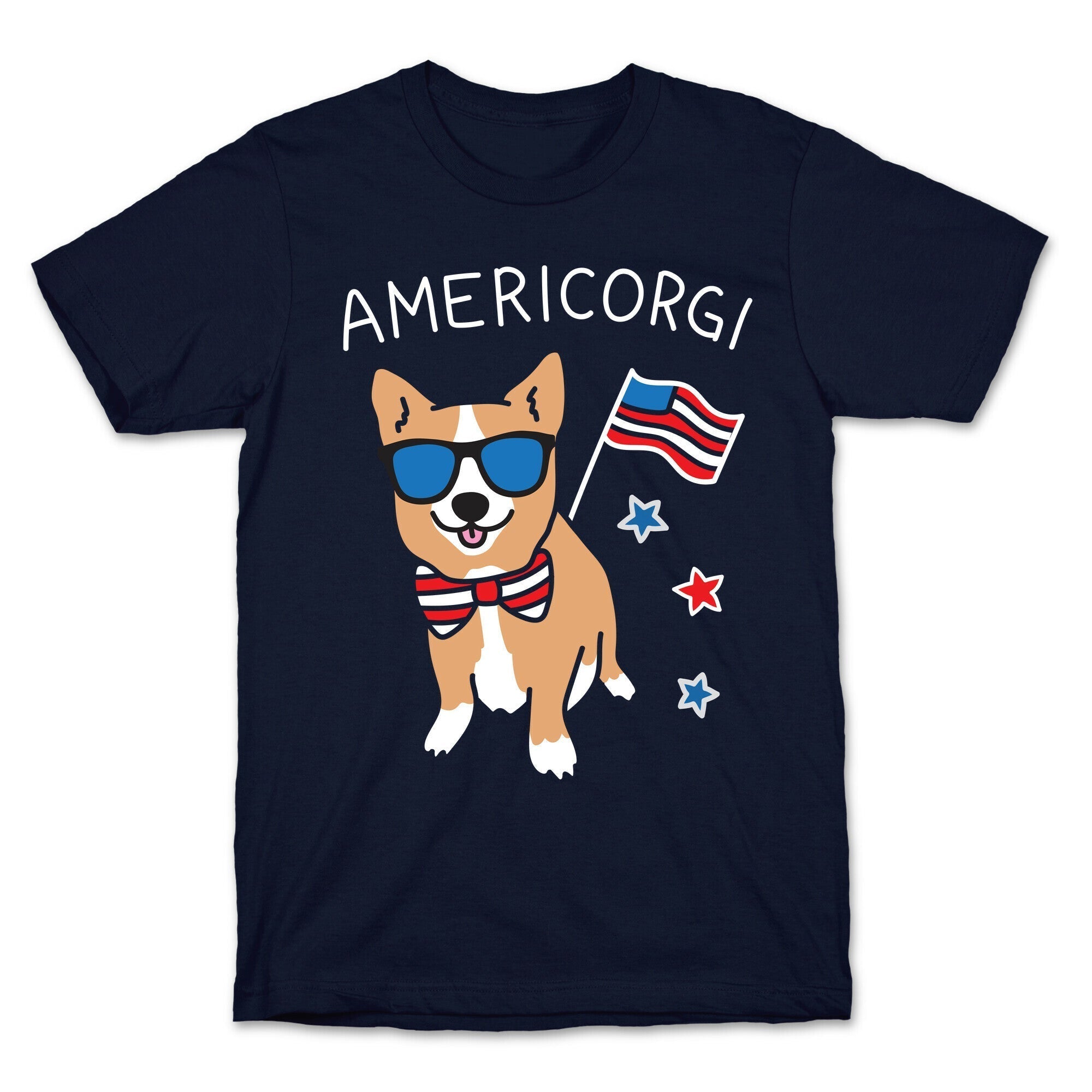 AmeriCorgi Patriotic Corgi T-Shirt Hoodie, Sweatshirt | PureTeeCo.com (Image 4)