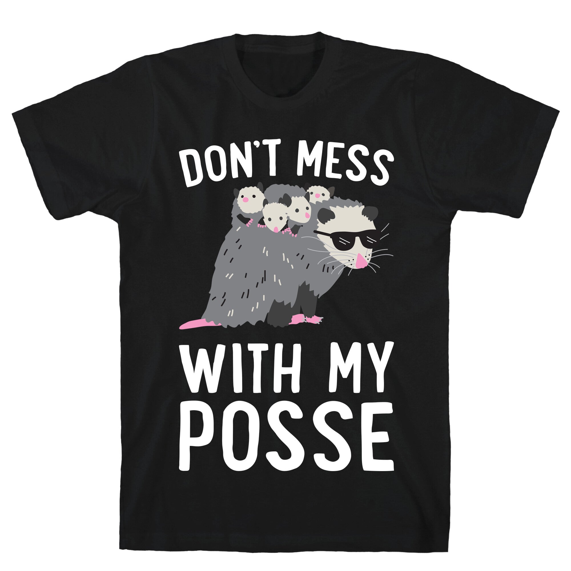 Don't Mess With My Posse Opossum T-Shirt Hoodie, Sweatshirt | PureTeeCo.com (Image 1)
