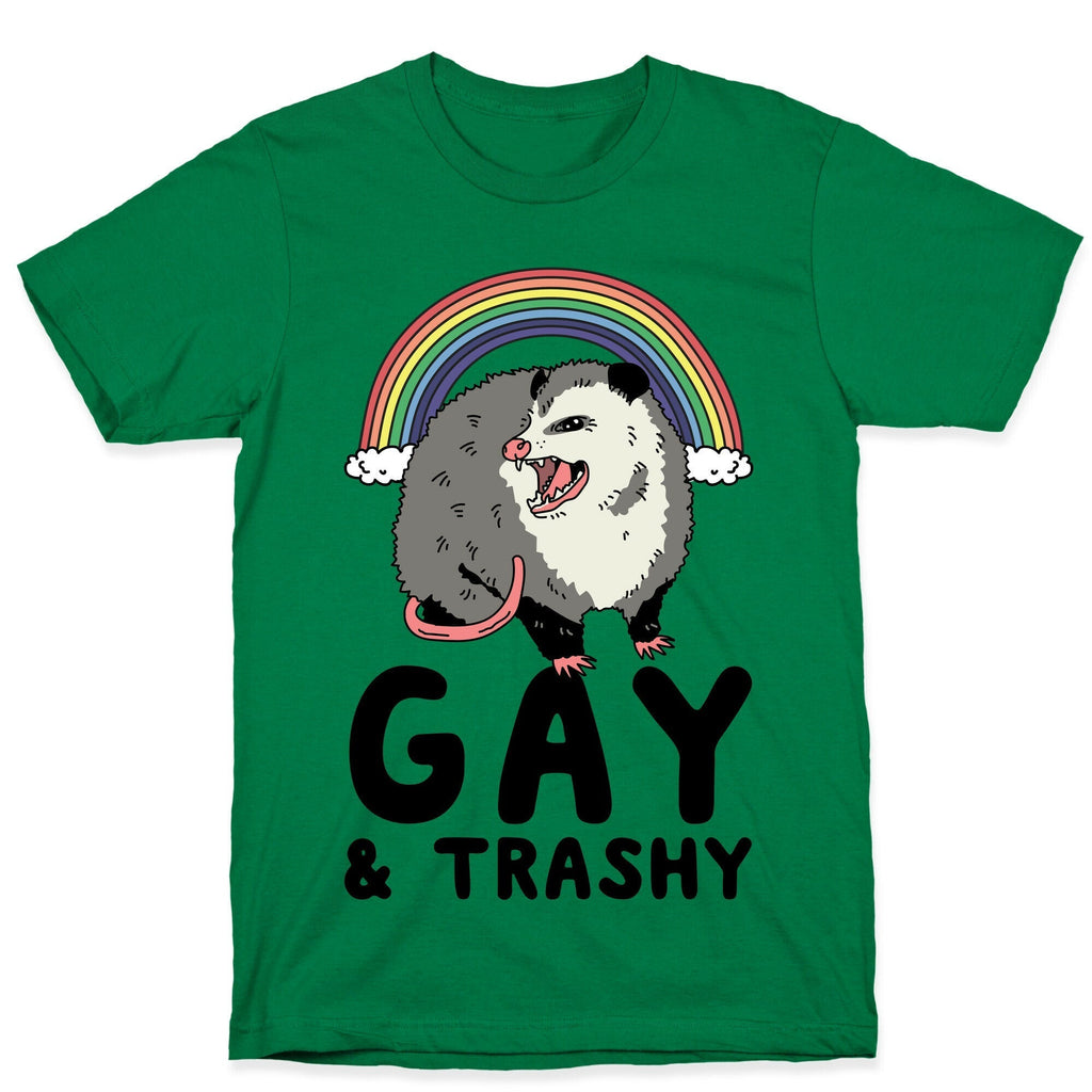 Gay and Trashy Possum T-Shirt Style001 Hoodie, Sweatshirt | PureTeeCo.com (Image 3)