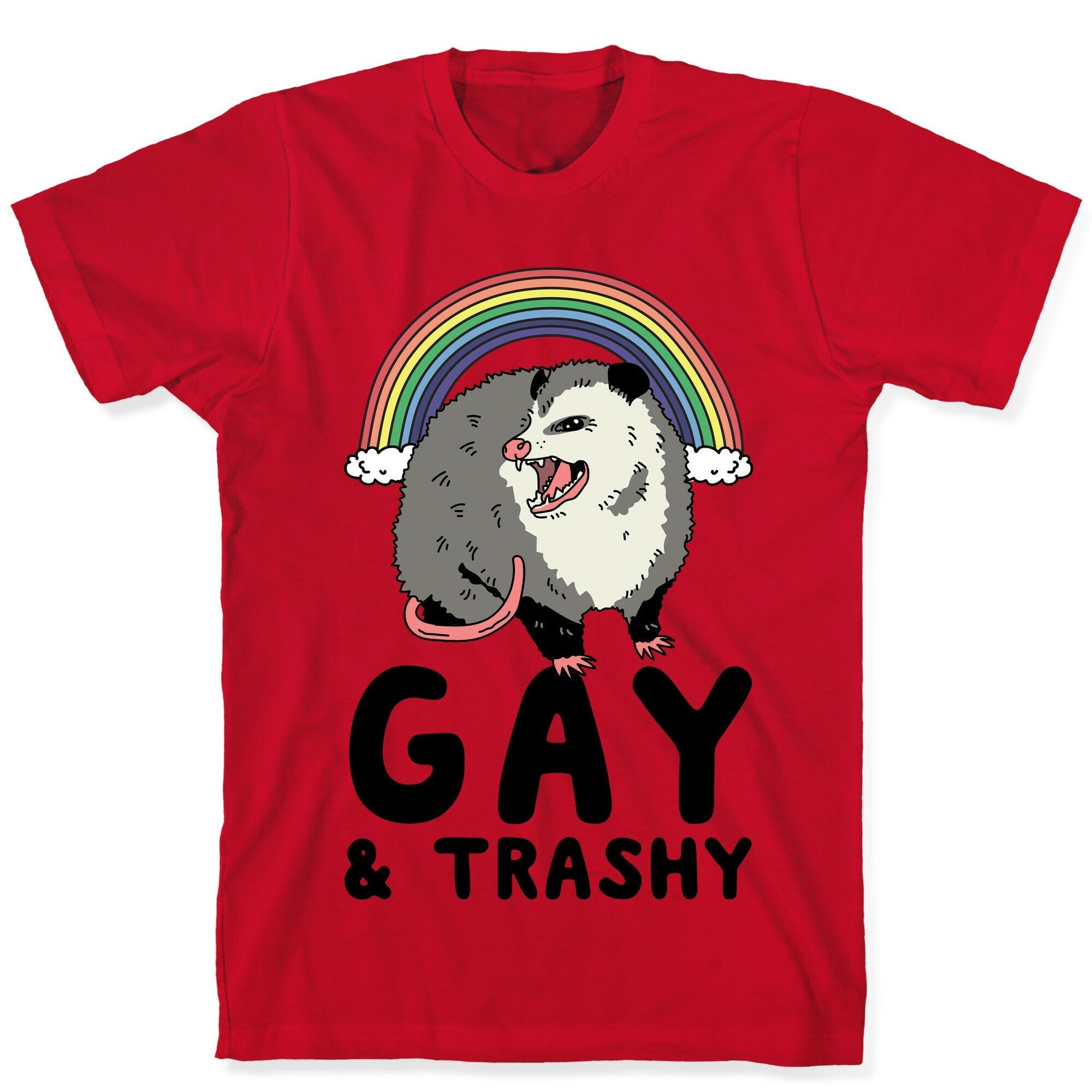 Gay and Trashy Possum T-Shirt Style001 Hoodie, Sweatshirt | PureTeeCo.com (Image 4)