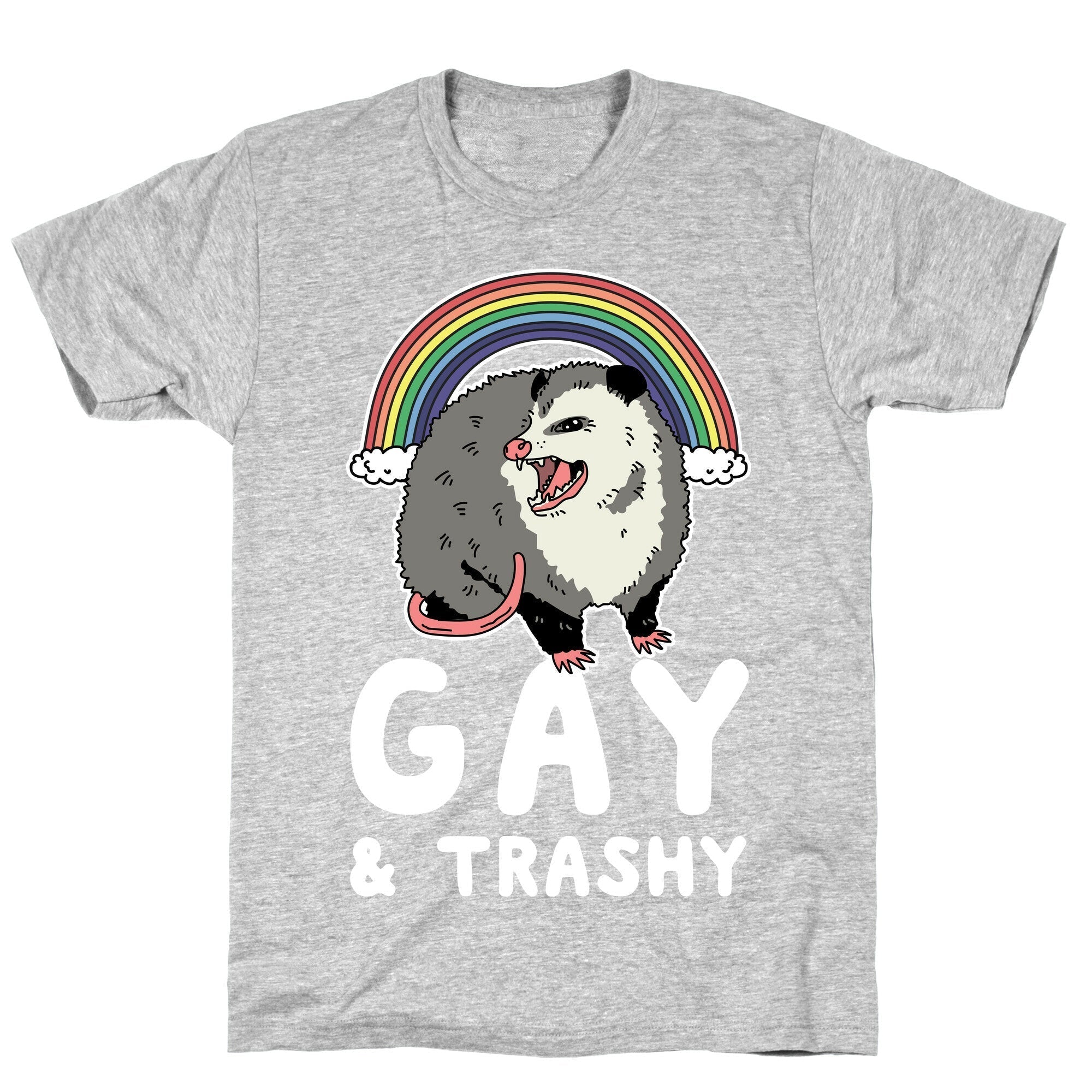 Gay and Trashy Possum T-Shirt Hoodie, Sweatshirt | PureTeeCo.com (Image 2)
