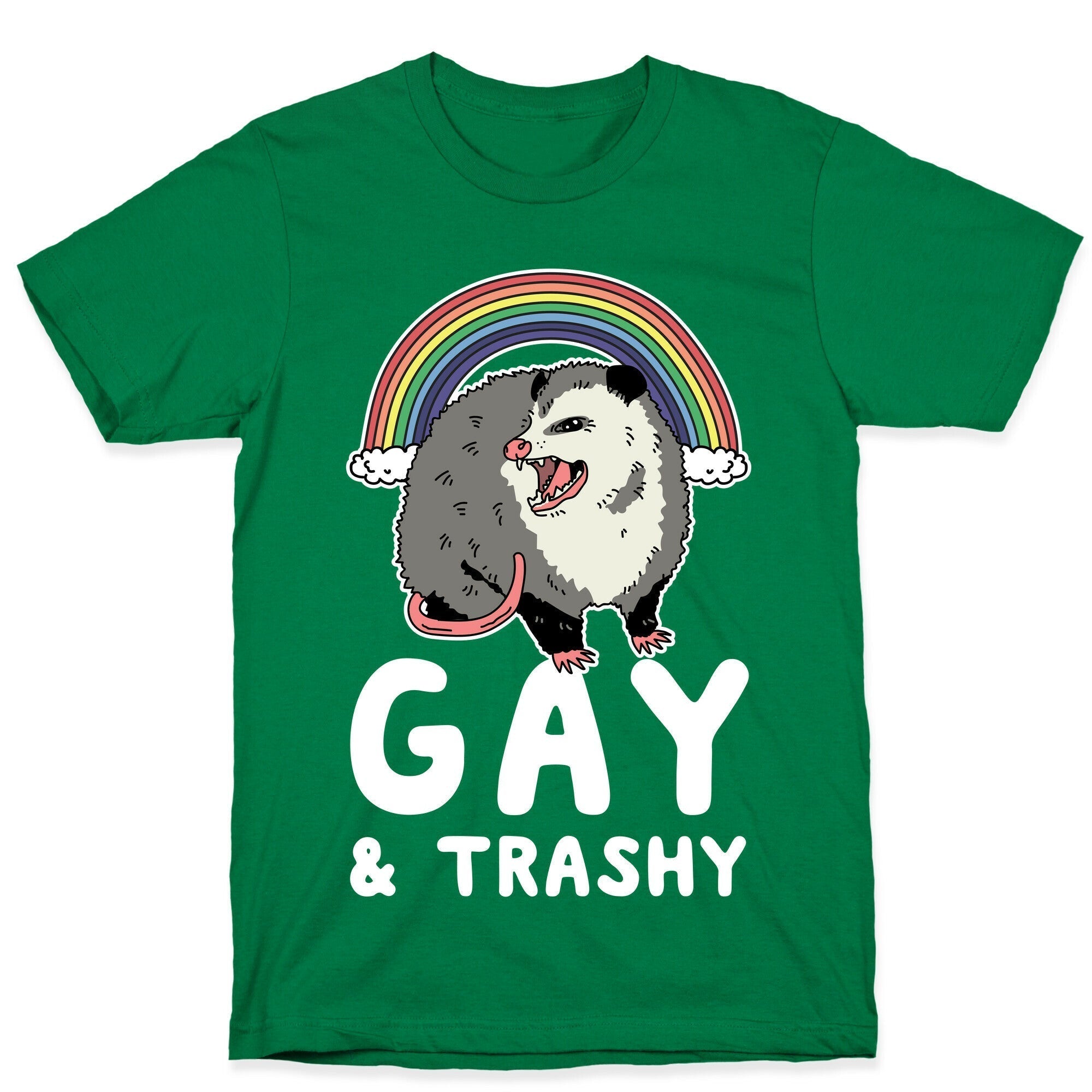 Gay and Trashy Possum T-Shirt Hoodie, Sweatshirt | PureTeeCo.com (Image 3)