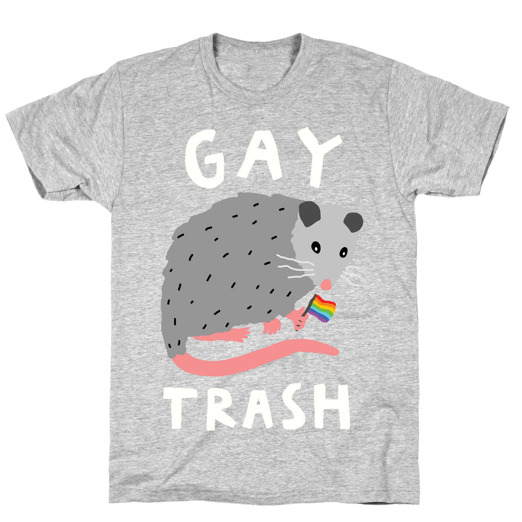Gay Trash Opossum T-Shirt Hoodie, Sweatshirt | PureTeeCo.com (Image 2)