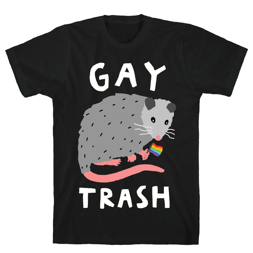 Gay Trash Opossum T-Shirt Hoodie, Sweatshirt | PureTeeCo.com (Image 1)