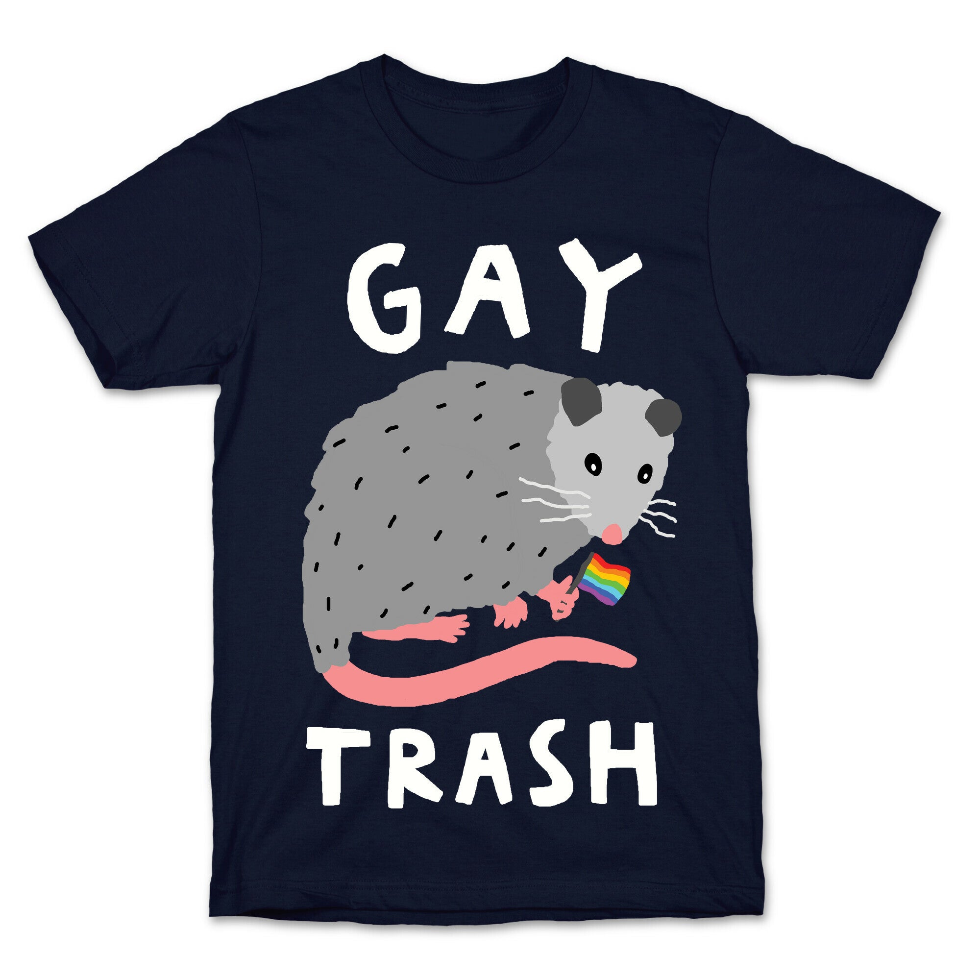 Gay Trash Opossum T-Shirt Hoodie, Sweatshirt | PureTeeCo.com (Image 4)