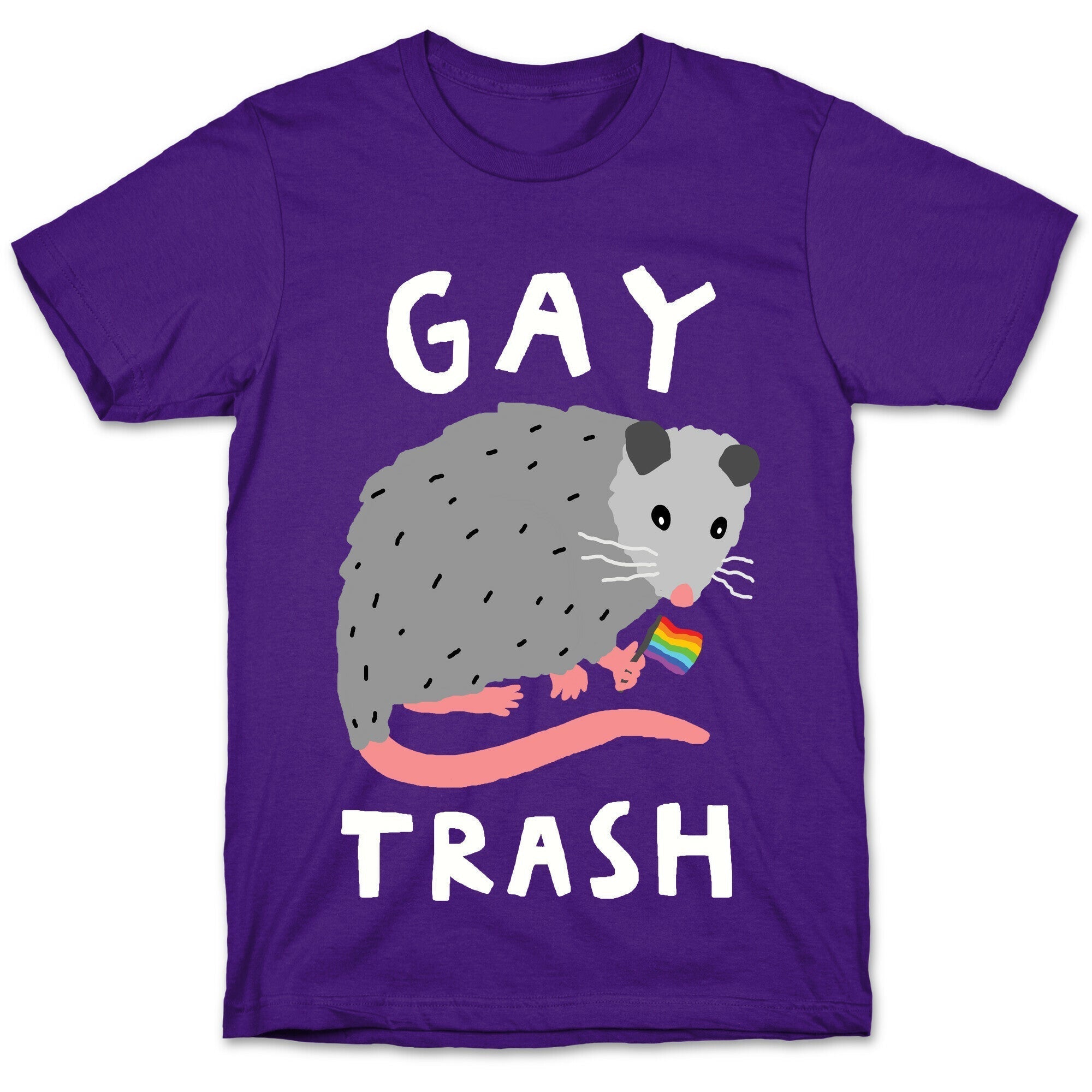 Gay Trash Opossum T-Shirt Hoodie, Sweatshirt | PureTeeCo.com (Image 5)