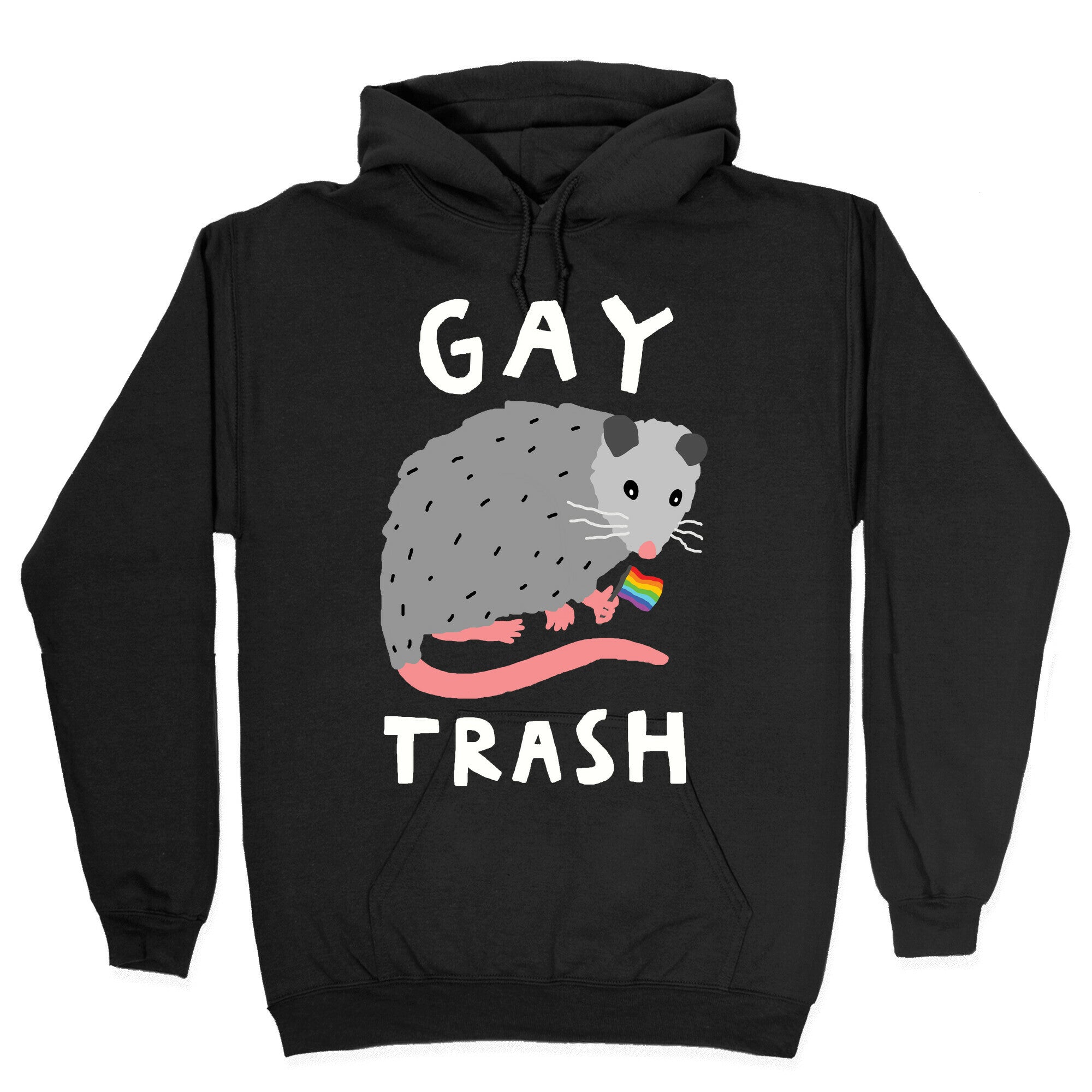 Gay Trash Opossum Hoodie T-Shirts, Sweatshirt | PureTeeCo.com (Image 2)