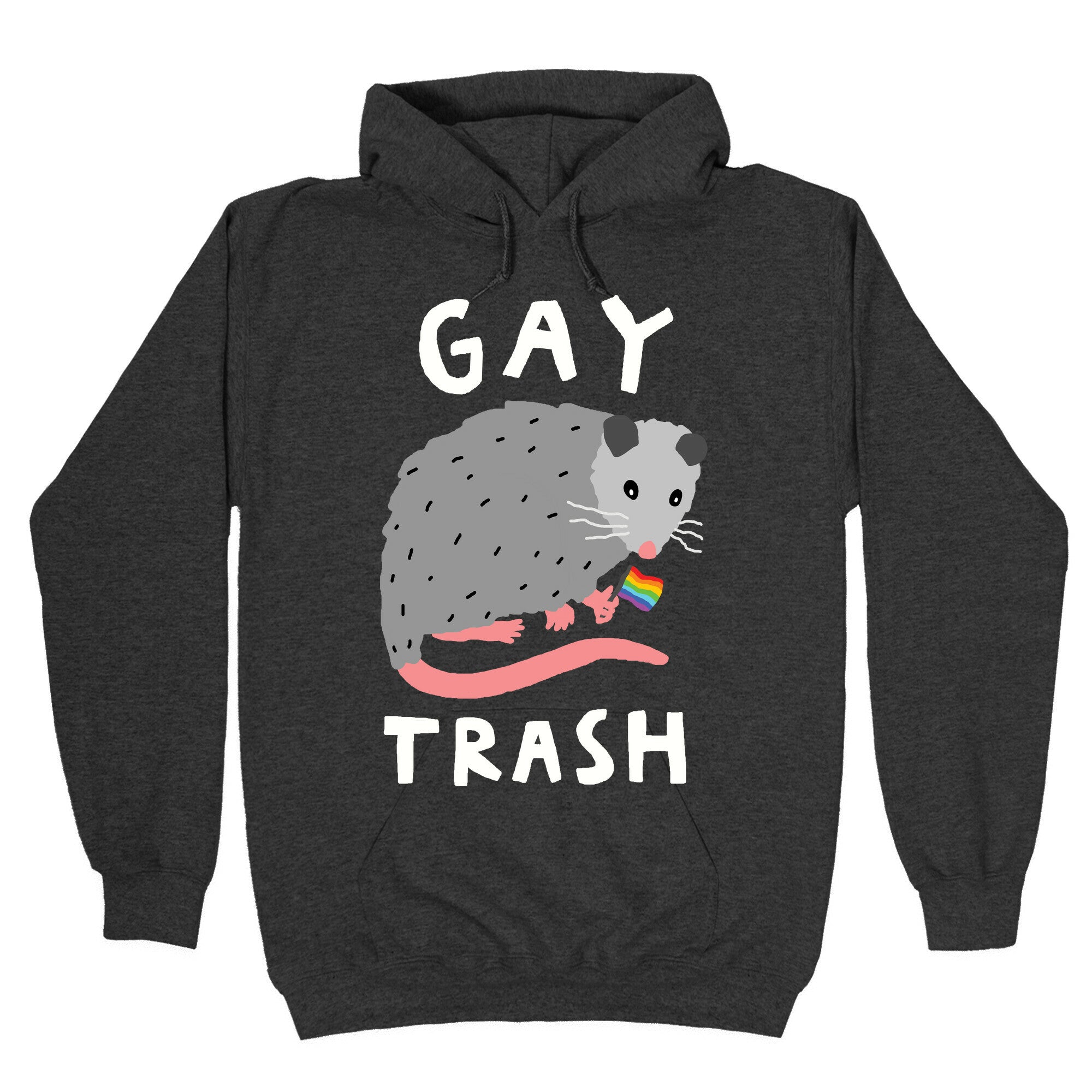 Gay Trash Opossum Hoodie T-Shirts, Sweatshirt | PureTeeCo.com (Image 3)