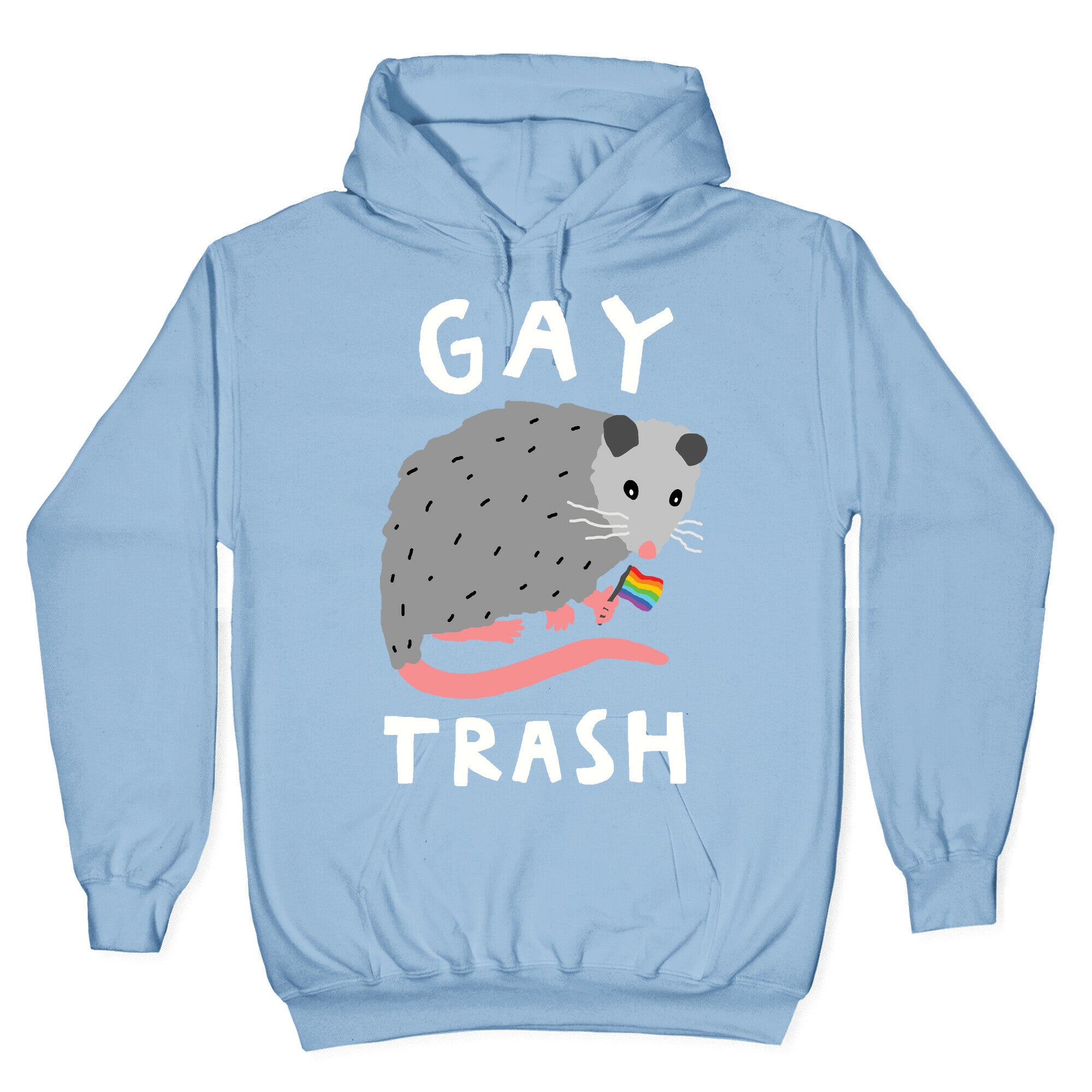 Gay Trash Opossum Hoodie T-Shirts, Sweatshirt | PureTeeCo.com (Image 4)