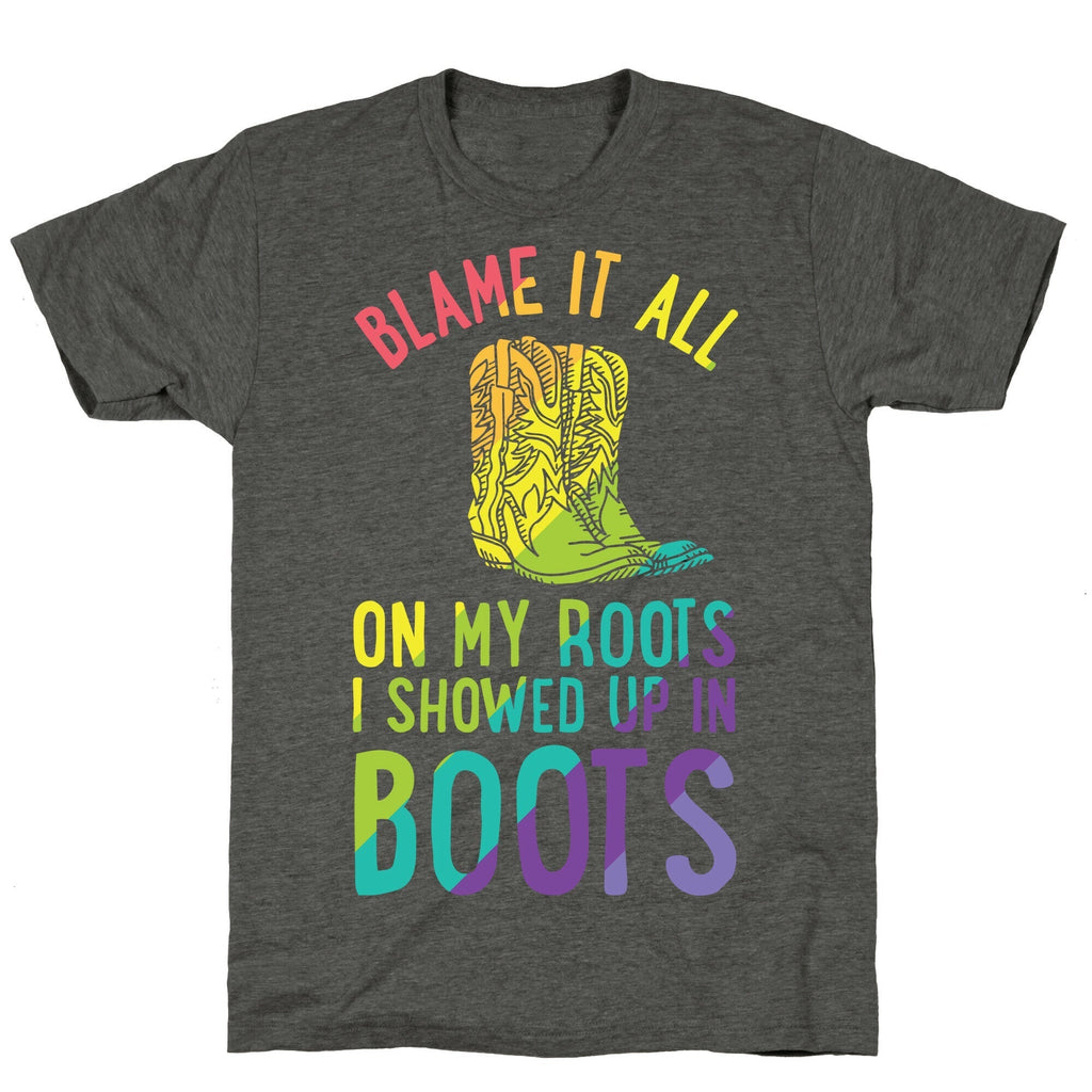 Blame It All On My Roots LGBTQ+ Unisex Triblend Tee Hoodie, Sweatshirt | PureTeeCo.com (Image 2)