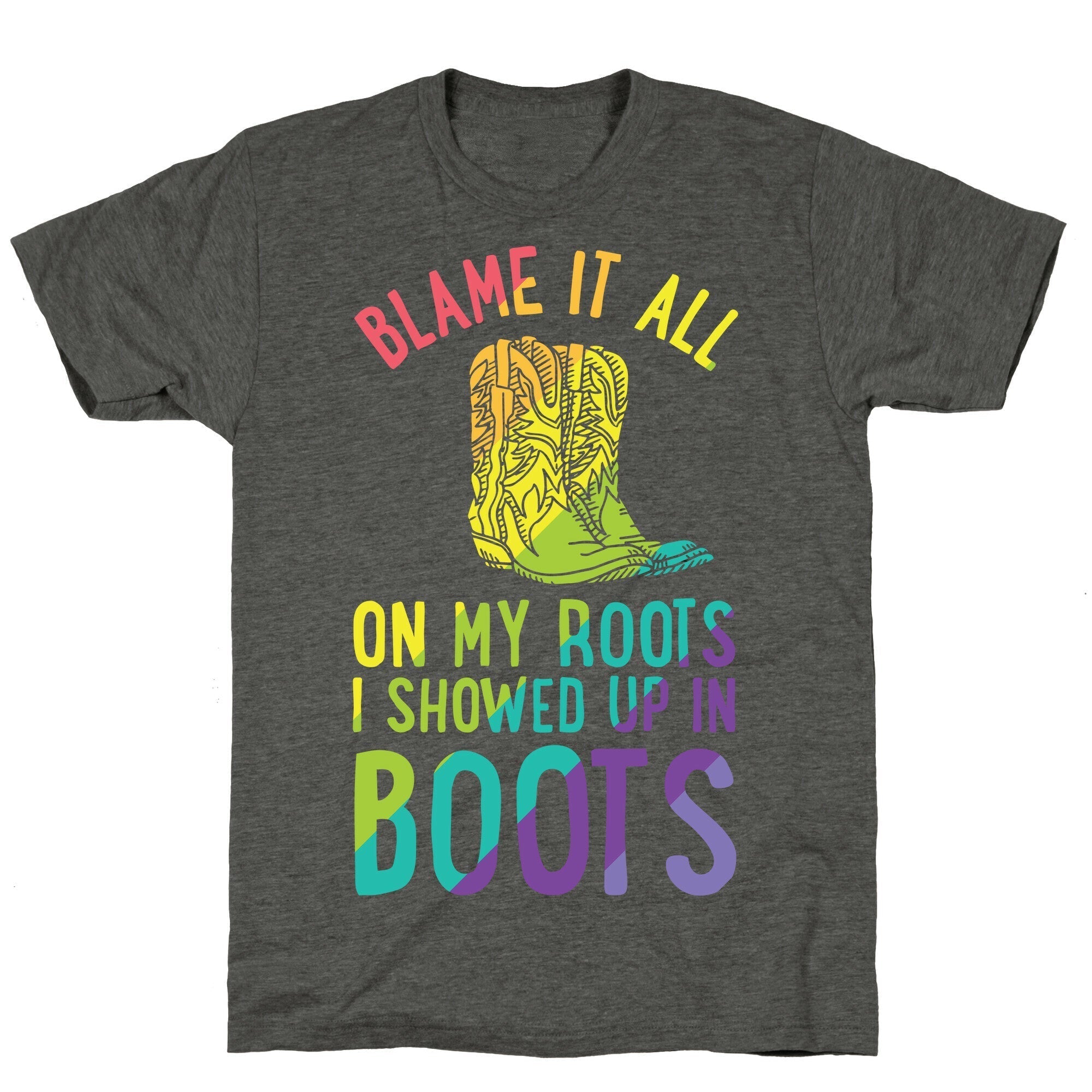 Blame It All On My Roots LGBTQ+ Unisex Triblend Tee Hoodie, Sweatshirt | PureTeeCo.com (Image 2)