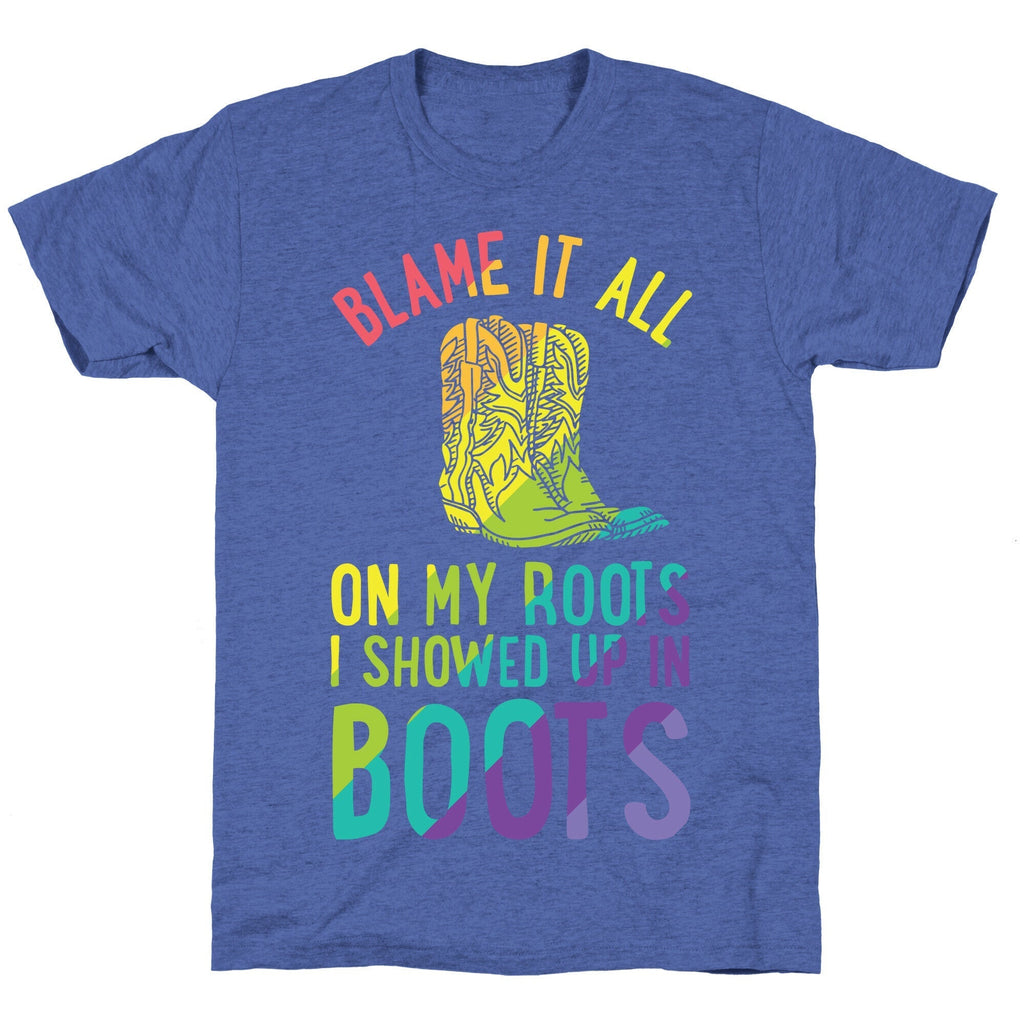Blame It All On My Roots LGBTQ+ Unisex Triblend Tee Hoodie, Sweatshirt | PureTeeCo.com (Image 4)