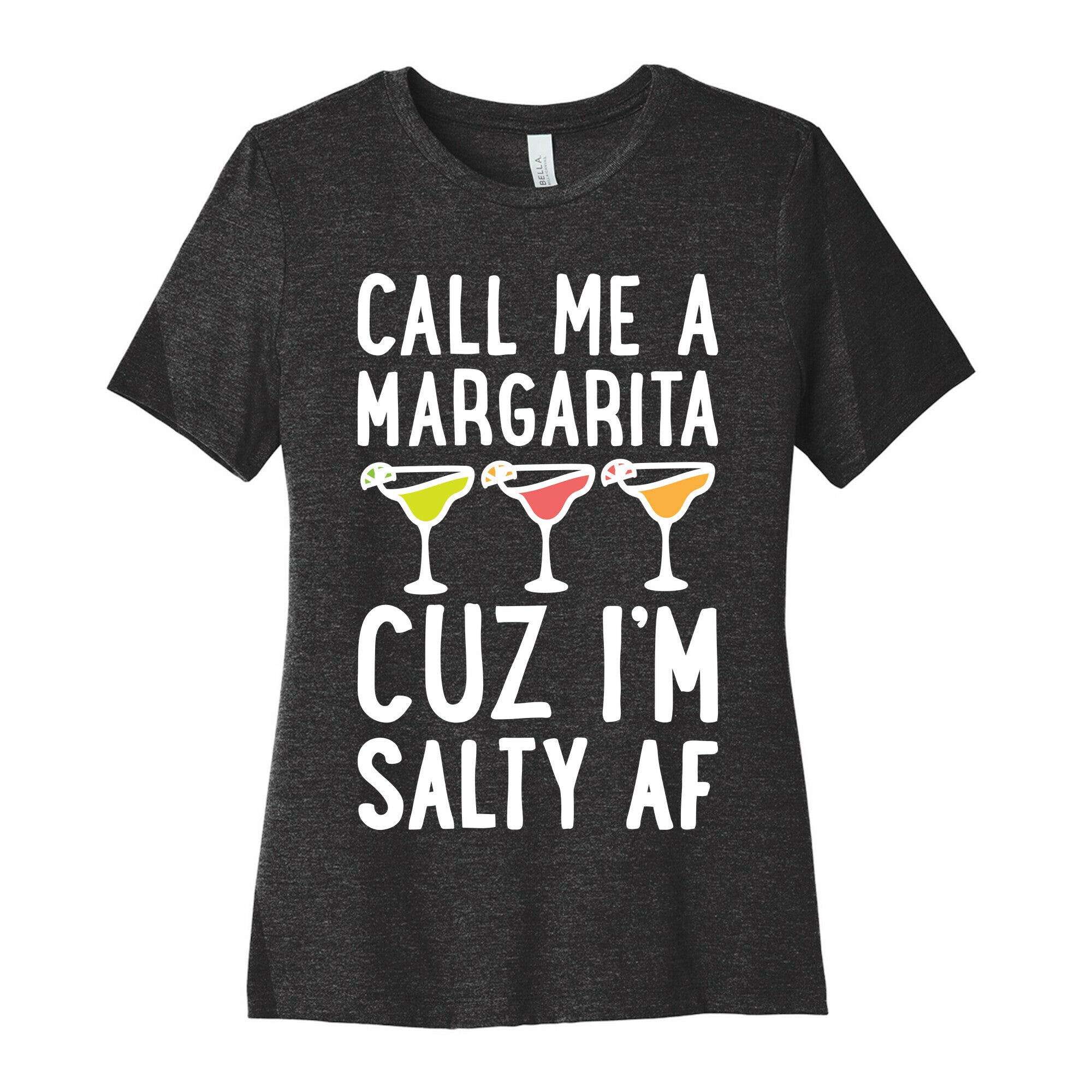 Call Me A Margarita Cuz I'm Salty AF Women's Cotton Tee Hoodie, Sweatshirt | PureTeeCo.com (Image 1)