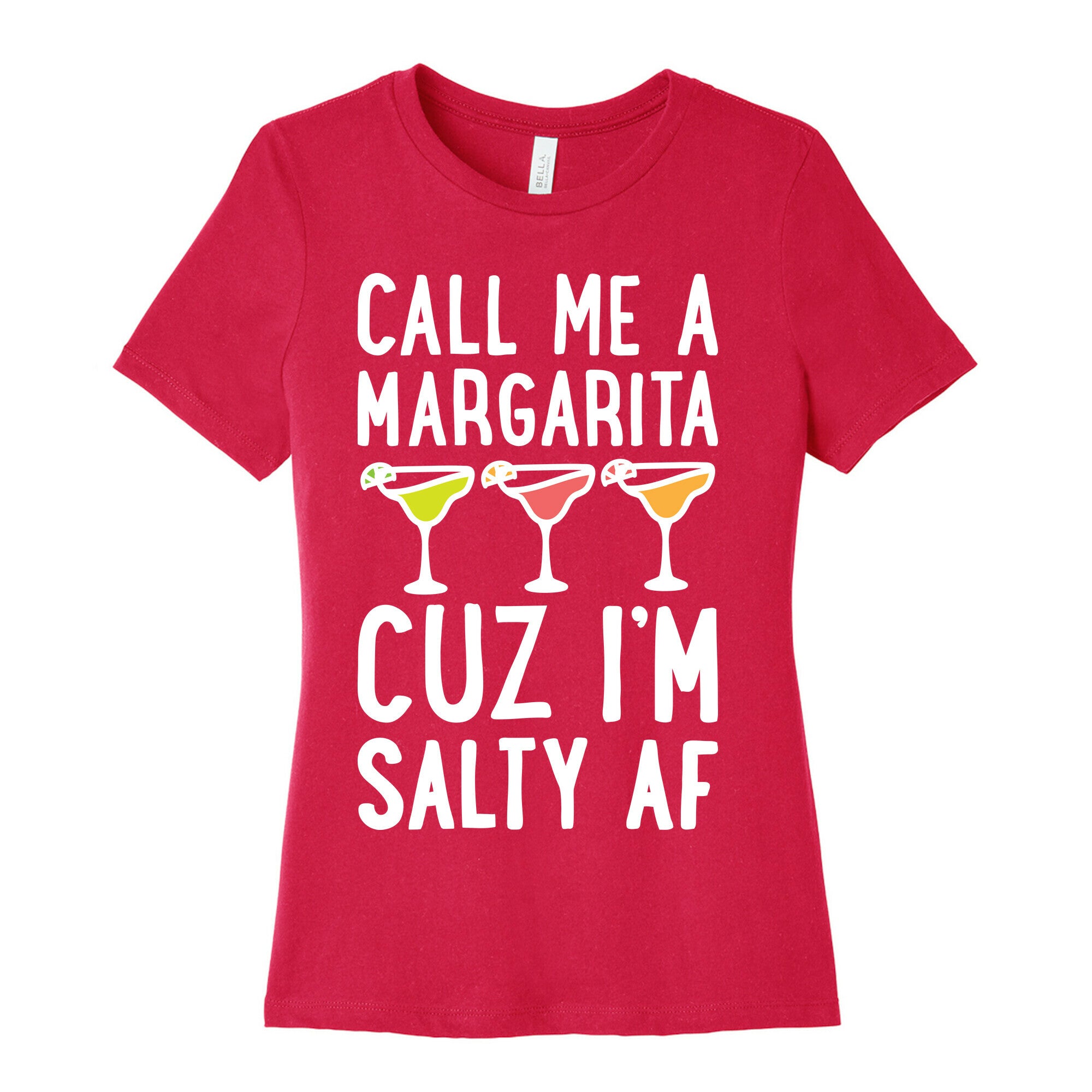 Call Me A Margarita Cuz I'm Salty AF Women's Cotton Tee Hoodie, Sweatshirt | PureTeeCo.com (Image 2)