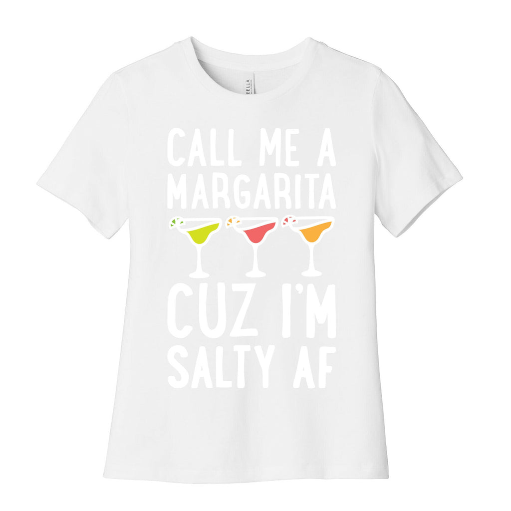 Call Me A Margarita Cuz I'm Salty AF Women's Cotton Tee Hoodie, Sweatshirt | PureTeeCo.com (Image 4)