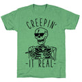 Creepin' It Real Skeleton  Unisex Triblend Tee Hoodie, Sweatshirt | PureTeeCo.com (Image 1)