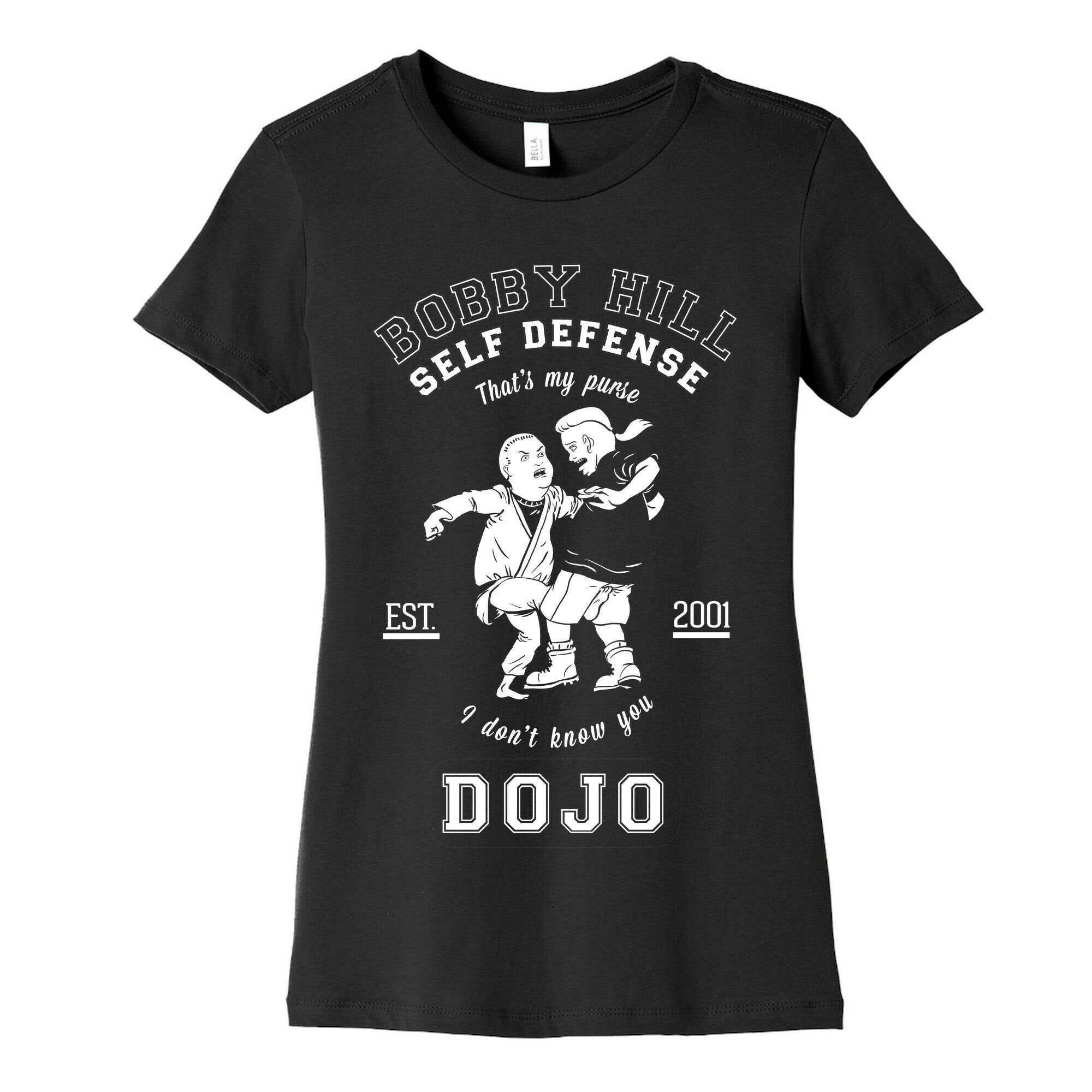 Bobby Hill Self Defense Dojo Women's Cotton Tee Hoodie, Sweatshirt | PureTeeCo.com (Image 5)