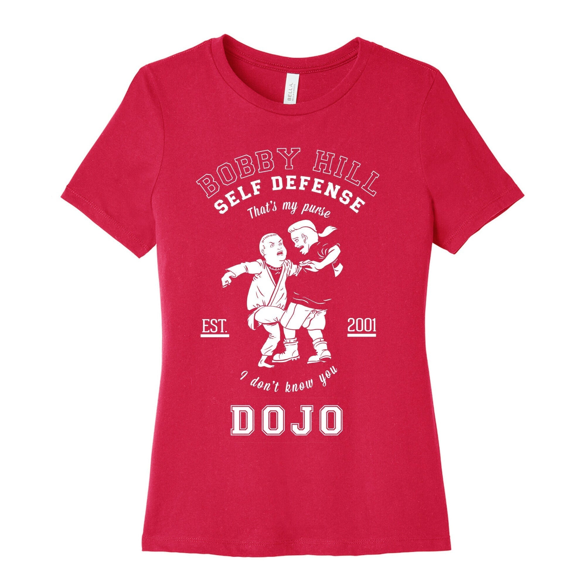 Bobby Hill Self Defense Dojo Women's Cotton Tee Hoodie, Sweatshirt | PureTeeCo.com (Image 2)