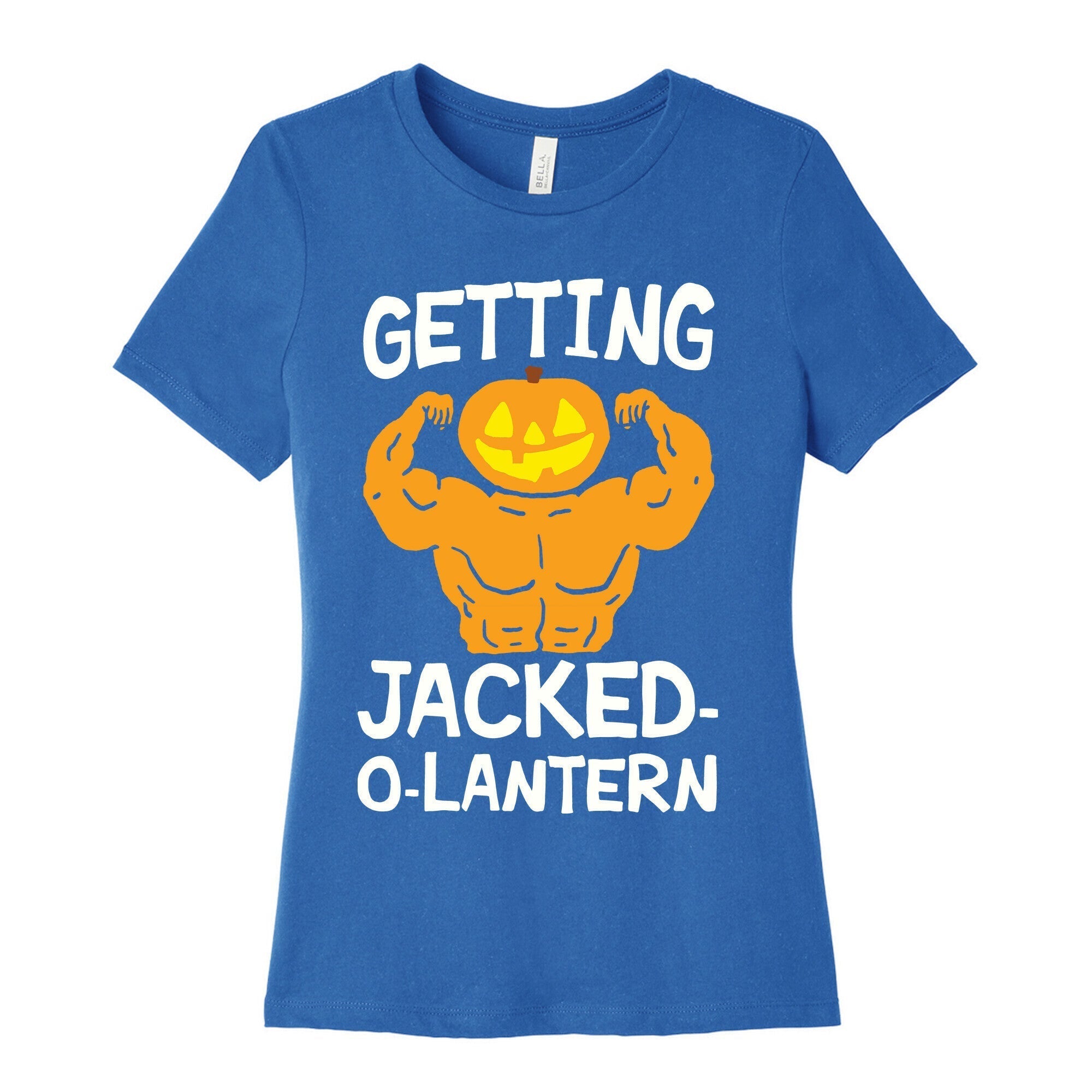 Getting Jacked-O-Lantern Women's Cotton Tee Hoodie, Sweatshirt | PureTeeCo.com (Image 3)