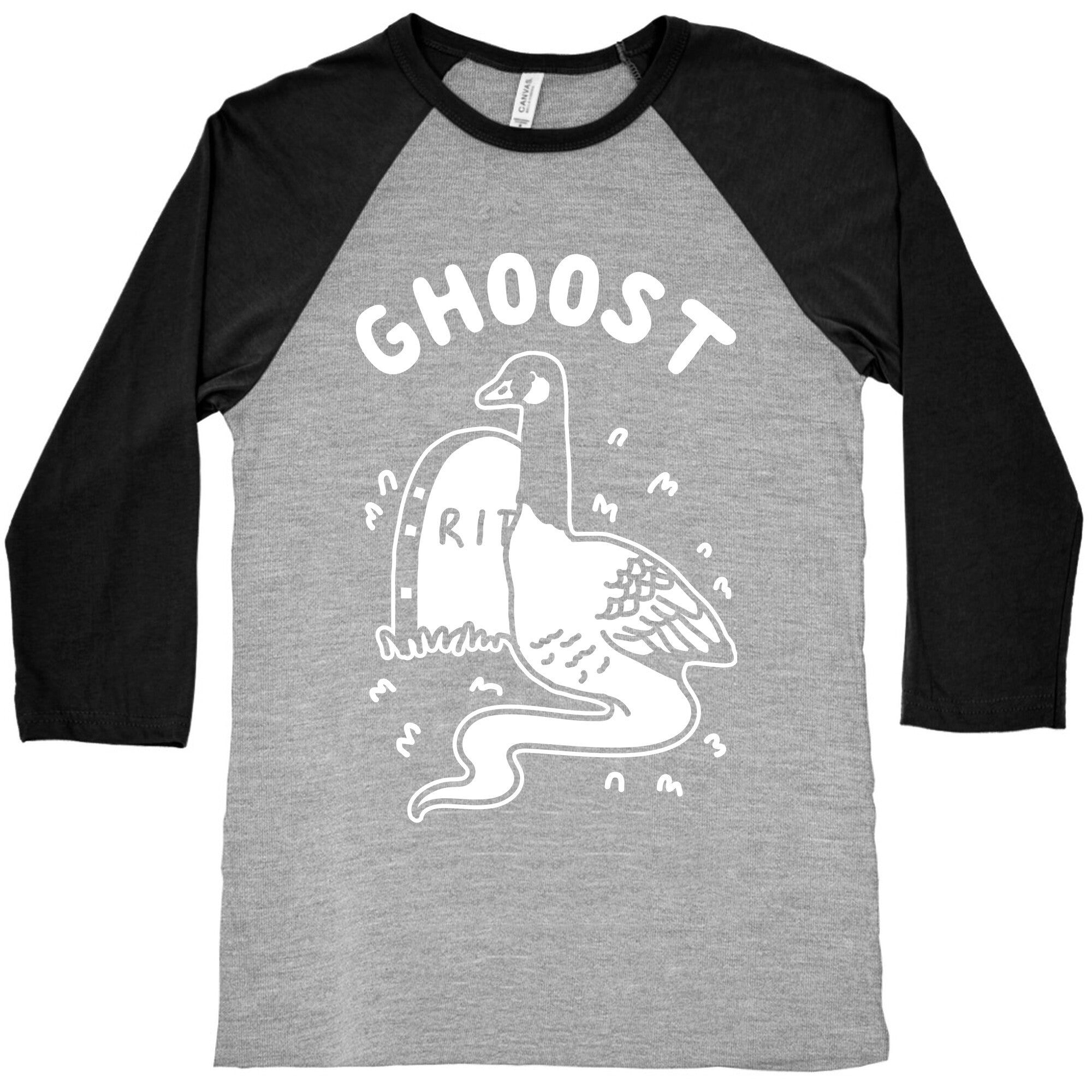 Ghoost Baseball Tee Hoodie, Sweatshirt | PureTeeCo.com (Image 2)