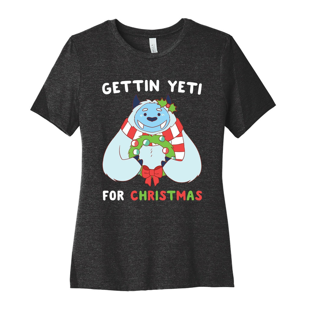 Gettin' Yeti for Christmas  Women's Cotton Tee Hoodie, Sweatshirt | PureTeeCo.com (Image 1)