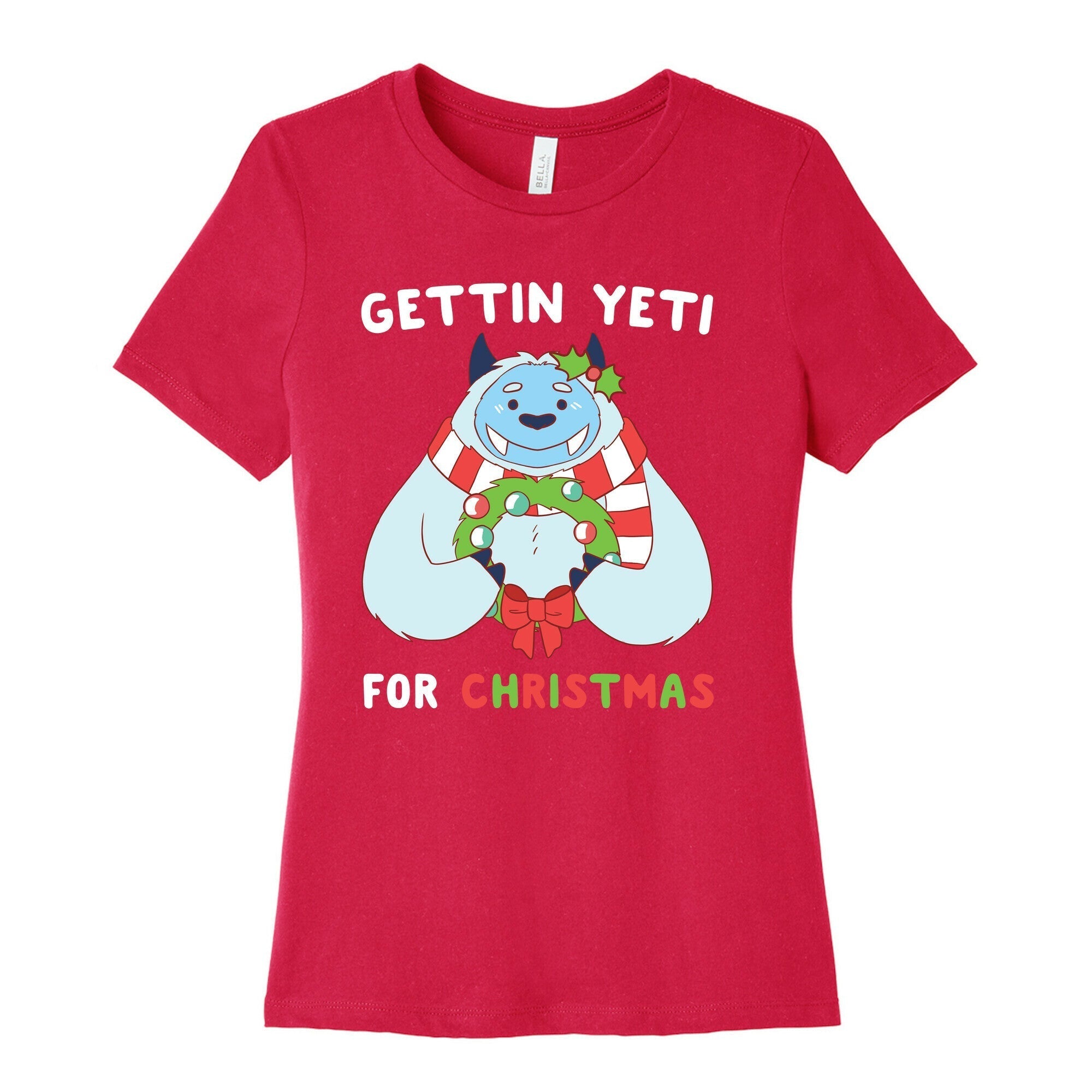 Gettin' Yeti for Christmas  Women's Cotton Tee Hoodie, Sweatshirt | PureTeeCo.com (Image 2)