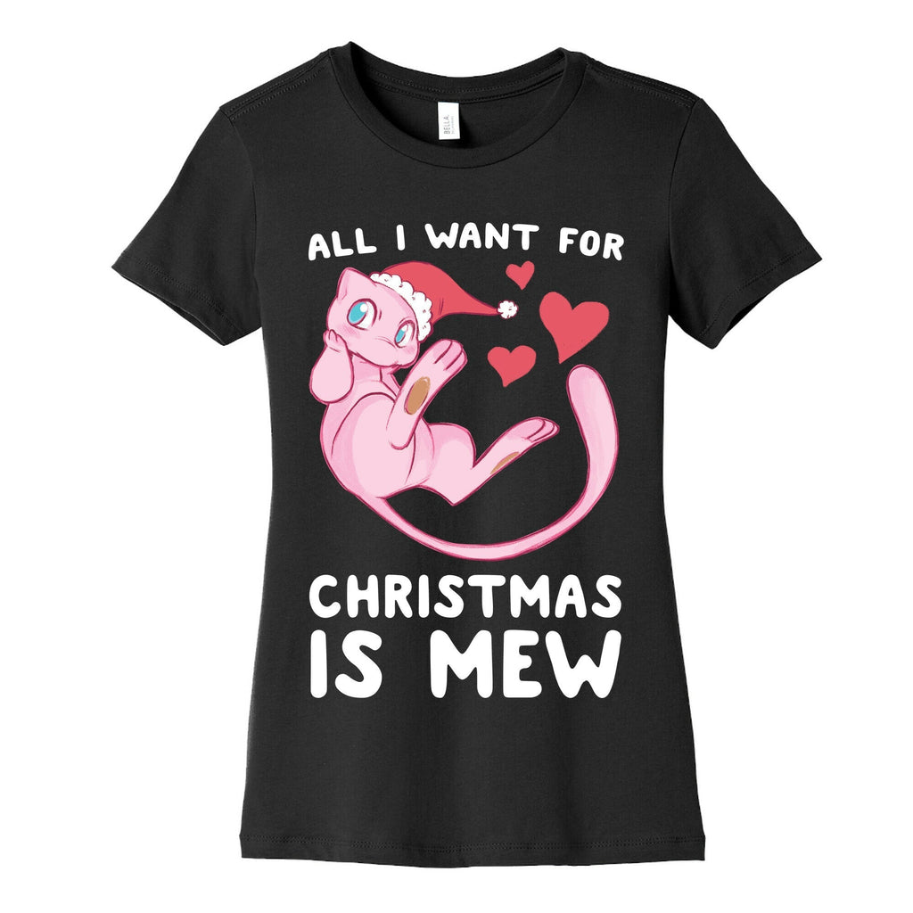 All I Want for Christmas is Mew Women's Cotton Tee Hoodie, Sweatshirt | PureTeeCo.com (Image 5)