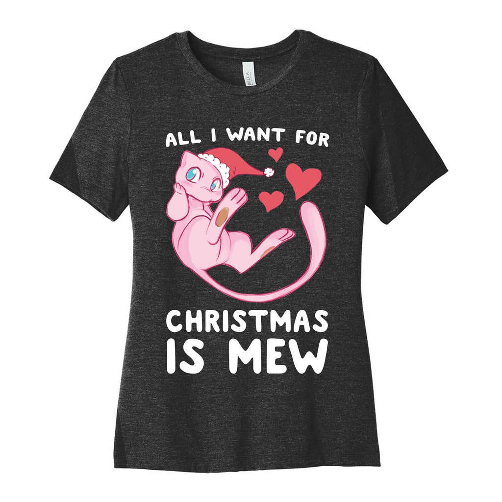 All I Want for Christmas is Mew Women's Cotton Tee Hoodie, Sweatshirt | PureTeeCo.com (Image 1)