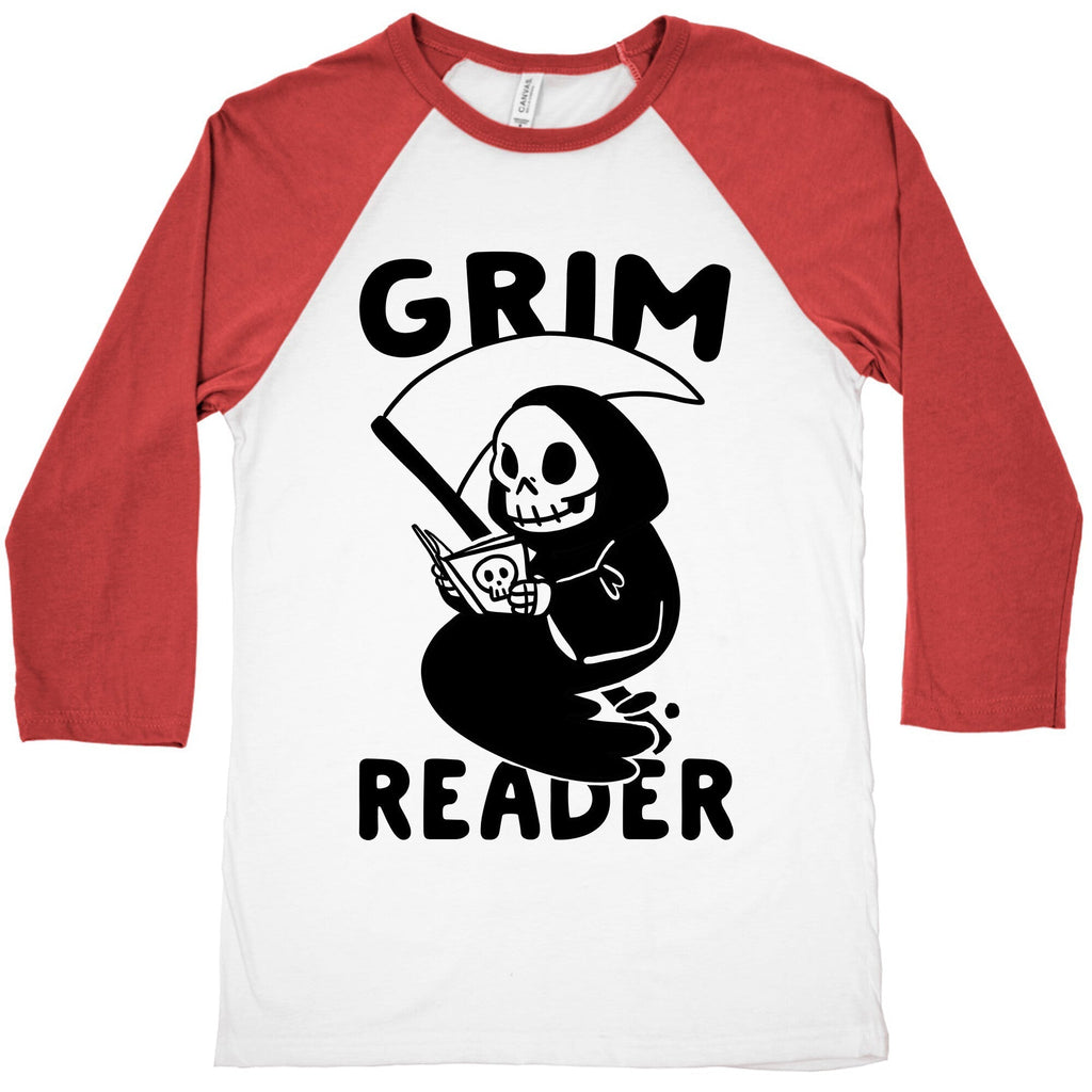 Grim Reader Baseball Tee Hoodie, Sweatshirt | PureTeeCo.com (Image 2)